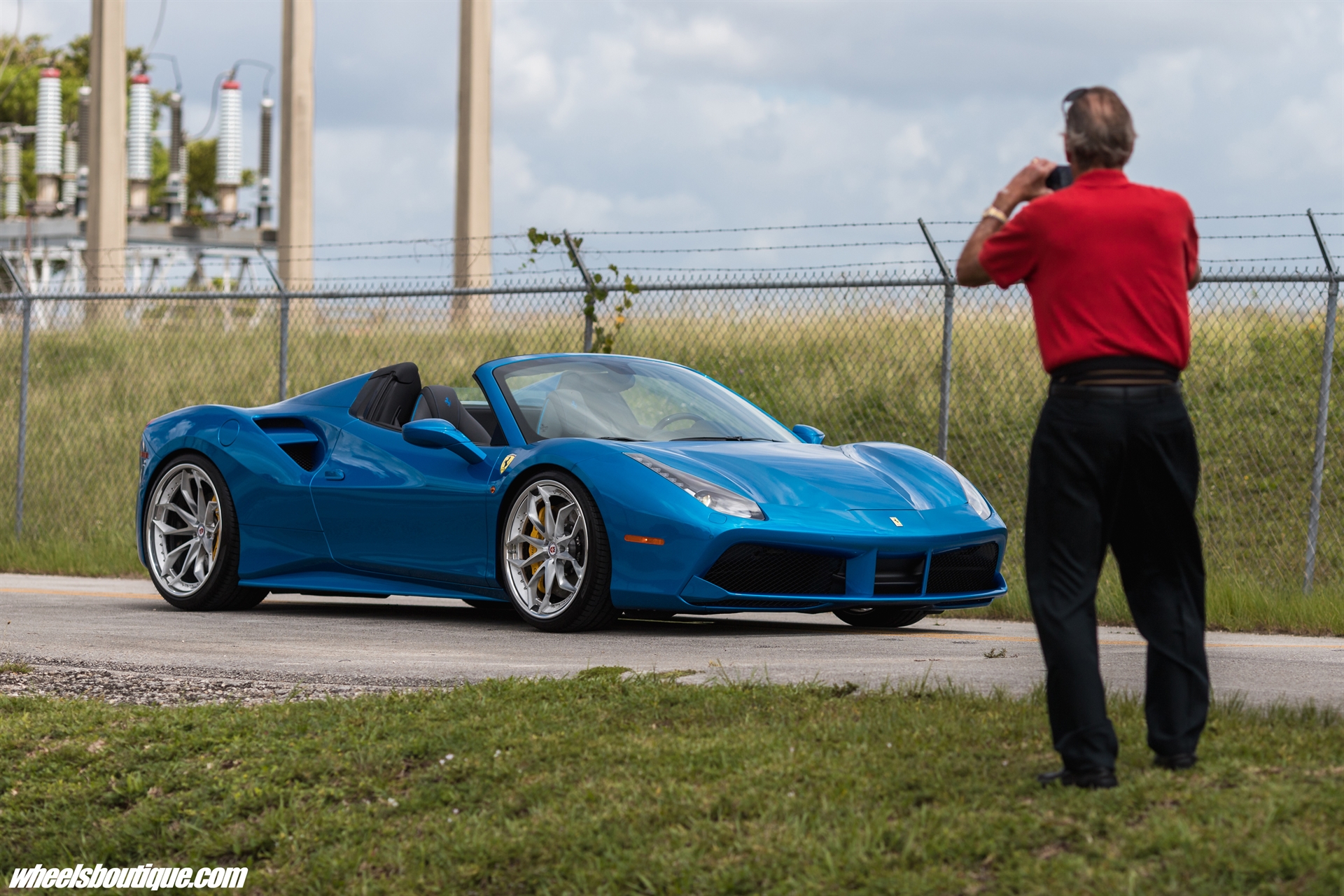 Ferrari 488 Spider | Blu Corsa | on HRE S201 | Brushed Clear