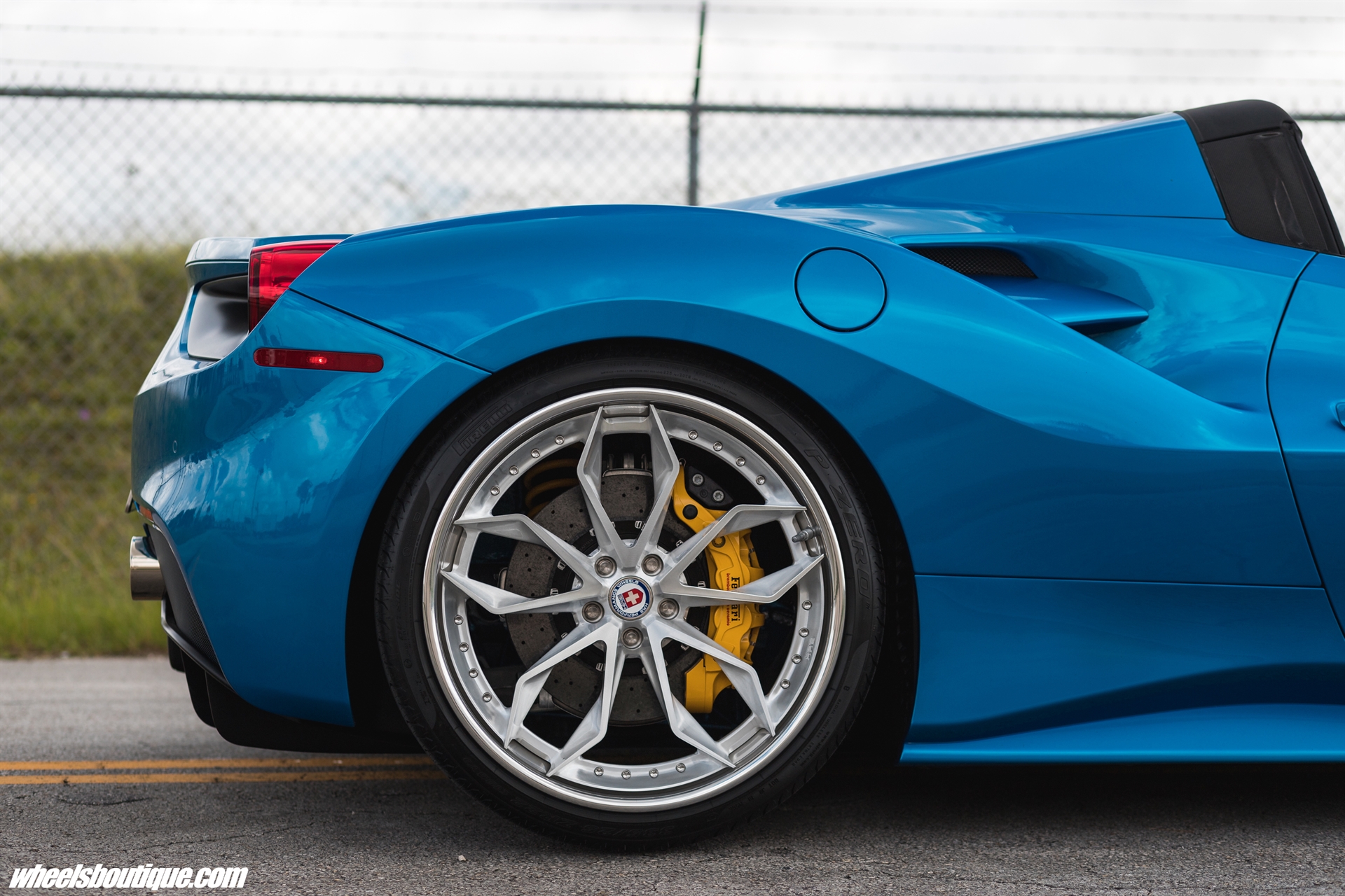 Ferrari 488 Spider | Blu Corsa | on HRE S201 | Brushed Clear