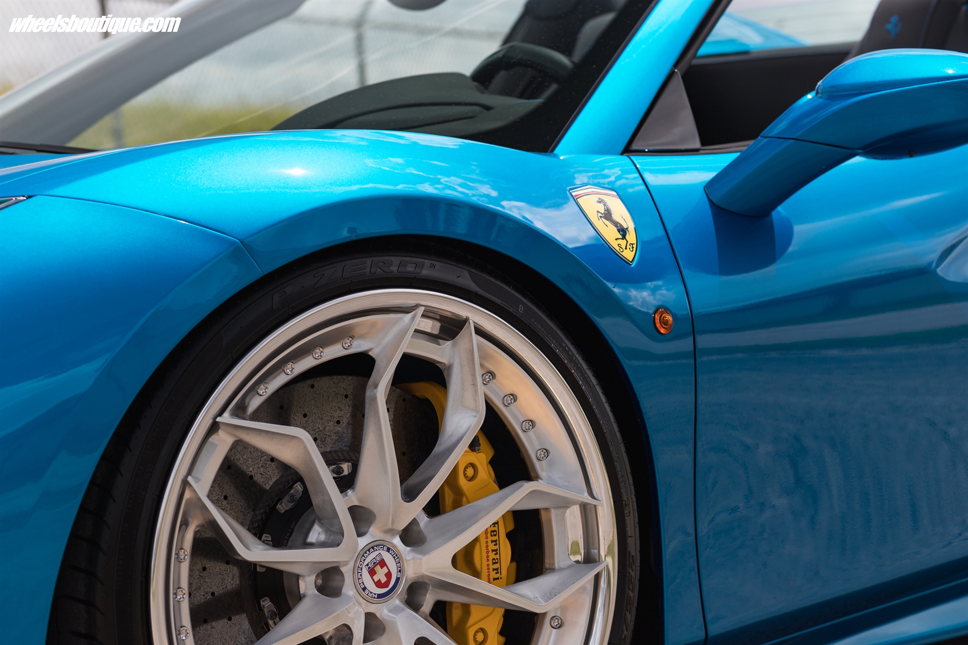 Ferrari 488 Spider | Blu Corsa | on HRE S201 | Brushed Clear