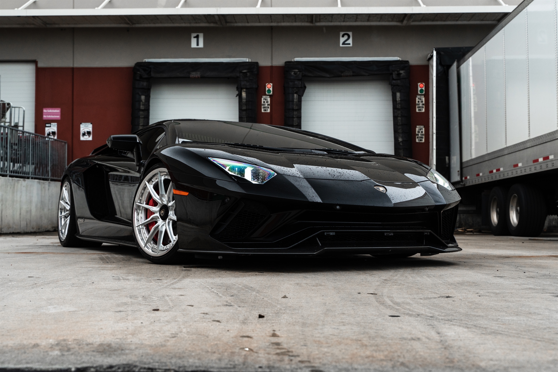 Lamborghini Aventador S | Nero Noctis | on HRE S104SC | Frozen Polished Clear