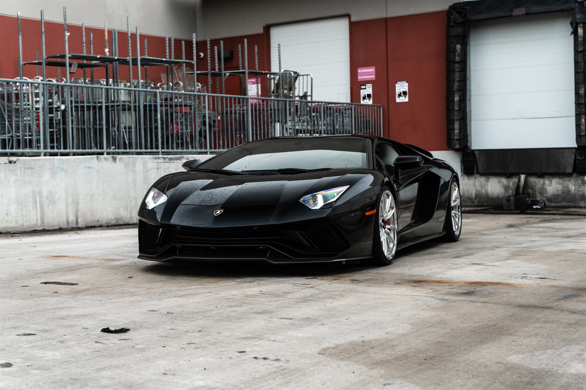 Lamborghini Aventador S | Nero Noctis | on HRE S104SC | Frozen Polished Clear