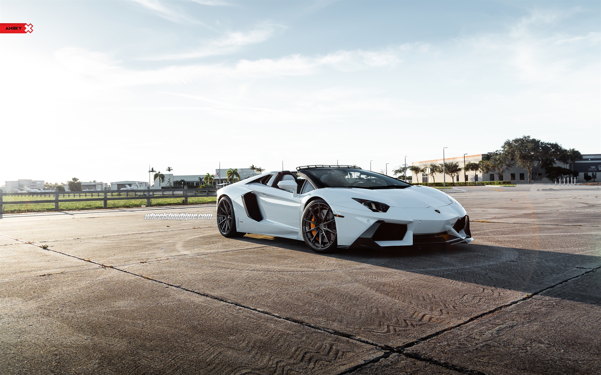 Lamborghini Aventador Roadster | | on ANRKY AN28 | Brushed Dark Clear