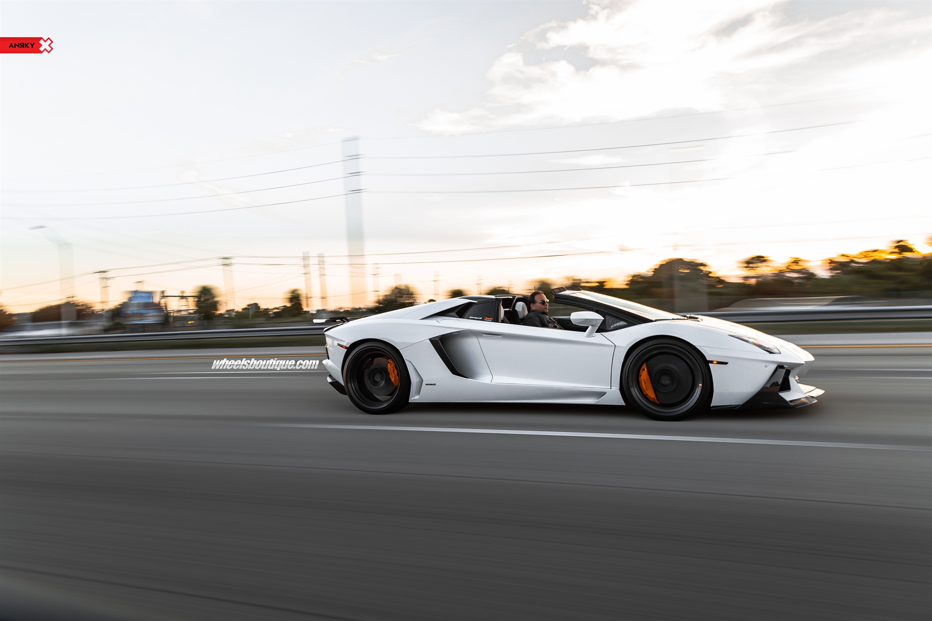 Lamborghini Aventador Roadster | | on ANRKY AN28 | Brushed Dark Clear