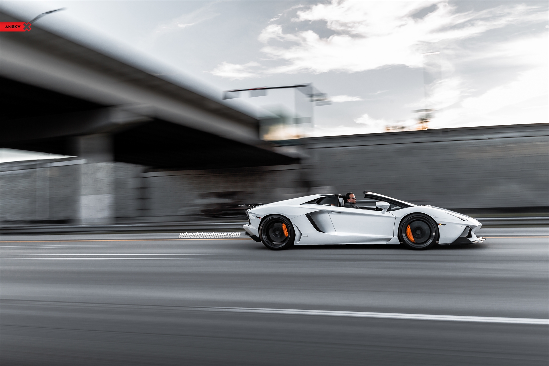 Lamborghini Aventador Roadster | | on ANRKY AN28 | Brushed Dark Clear