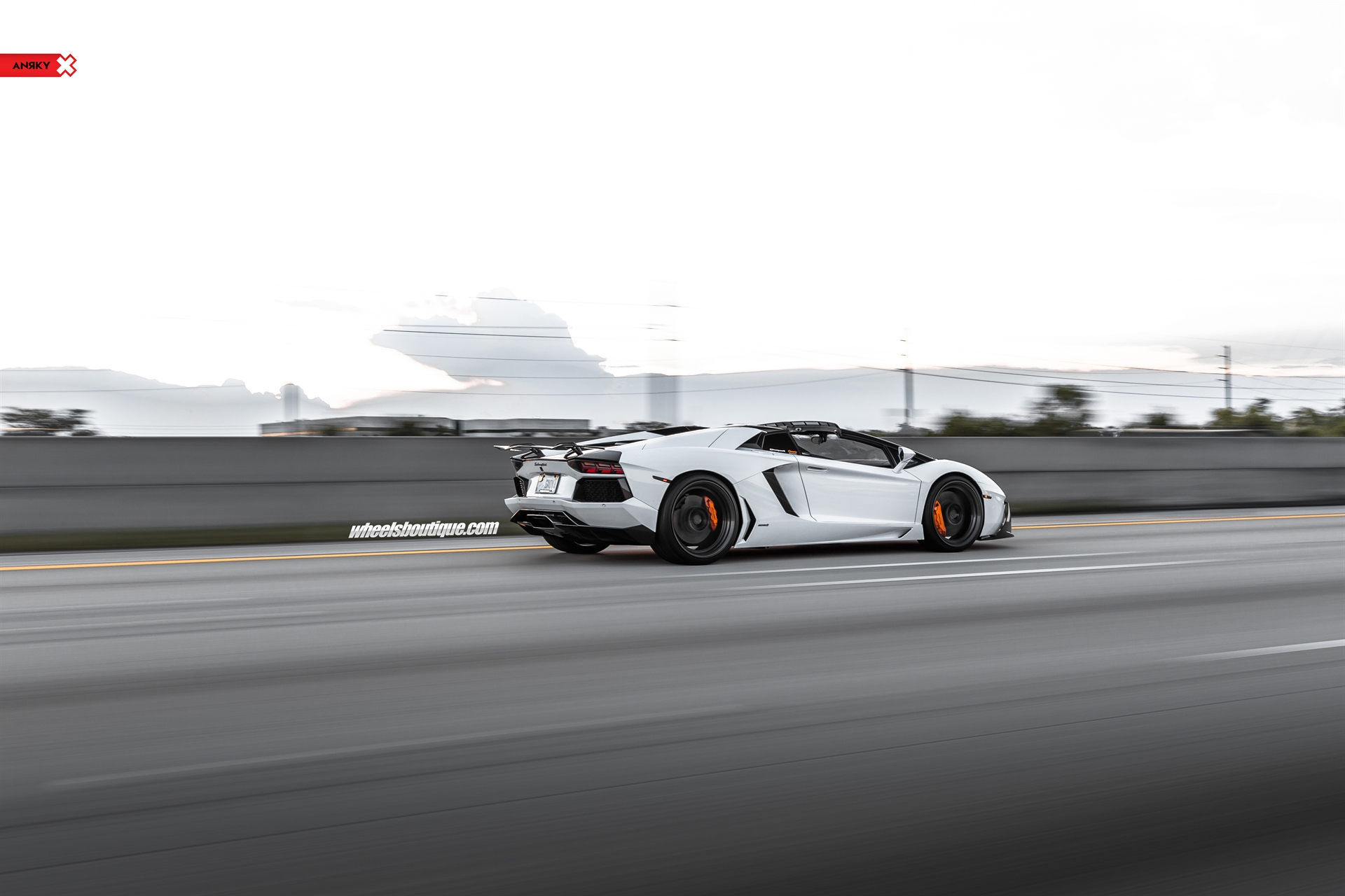 Lamborghini Aventador Roadster | | on ANRKY AN28 | Brushed Dark Clear