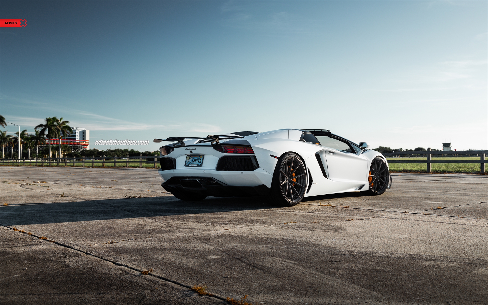 Lamborghini Aventador Roadster | | on ANRKY AN28 | Brushed Dark Clear