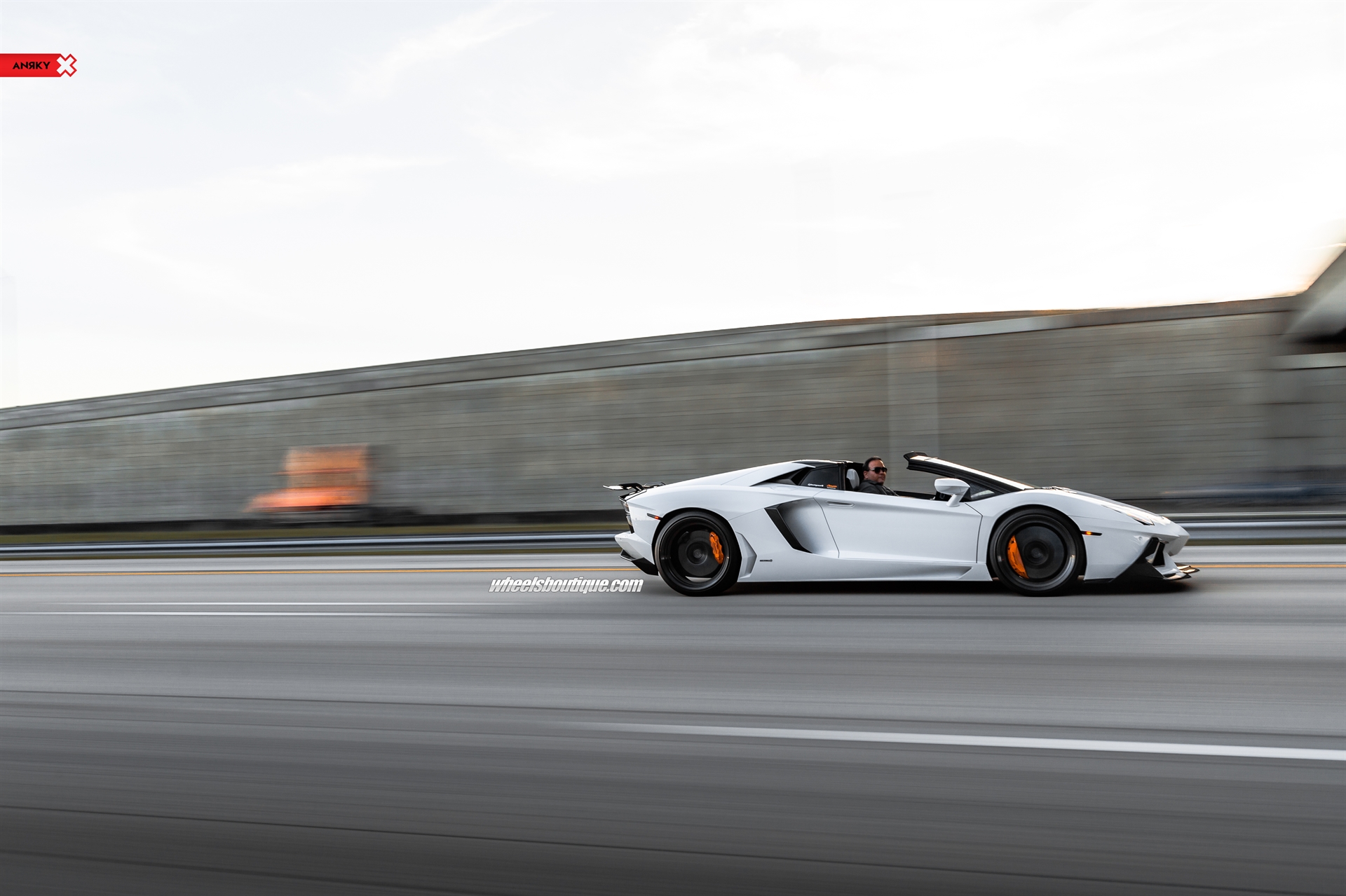 Lamborghini Aventador Roadster | | on ANRKY AN28 | Brushed Dark Clear