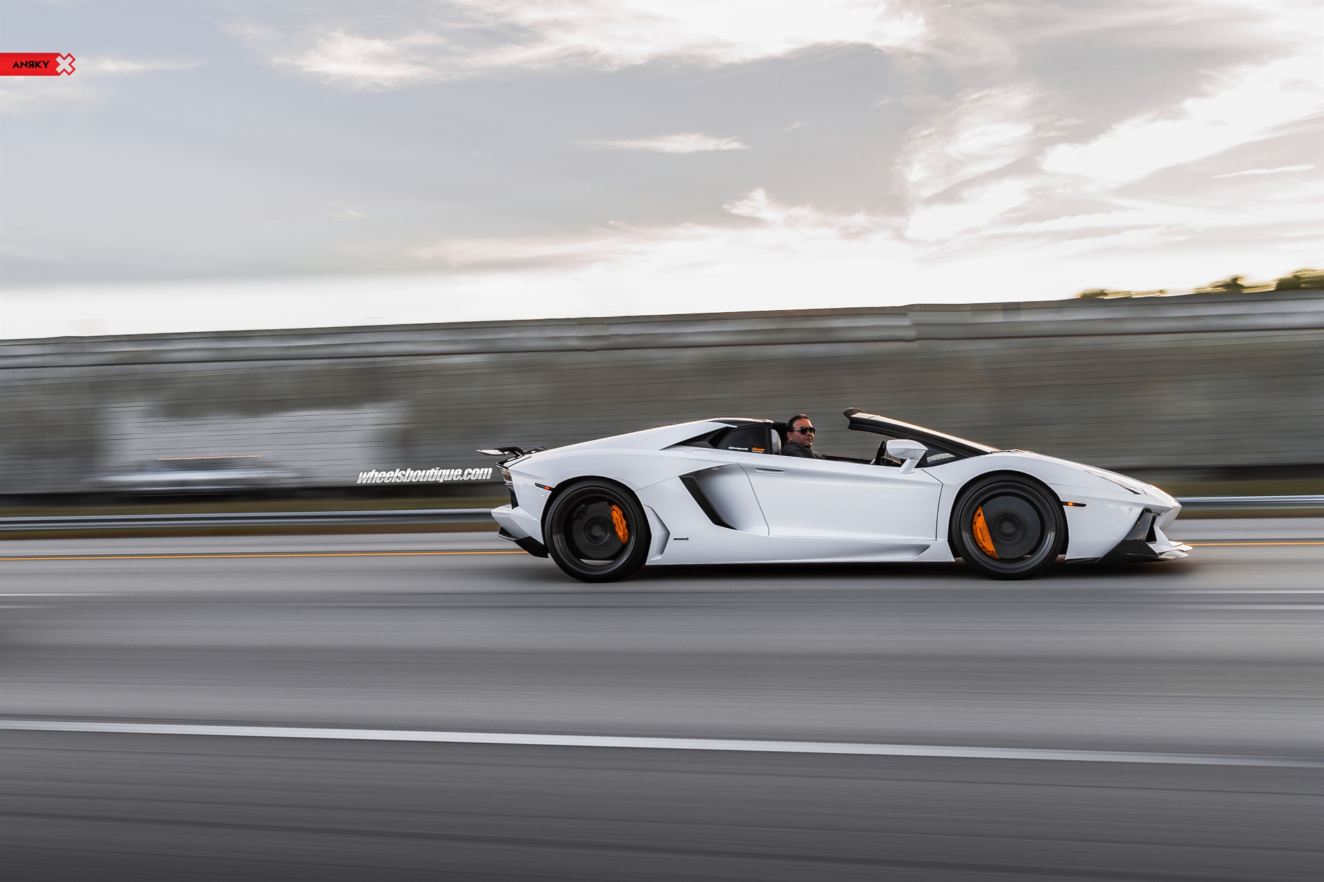 Lamborghini Aventador Roadster | | on ANRKY AN28 | Brushed Dark Clear