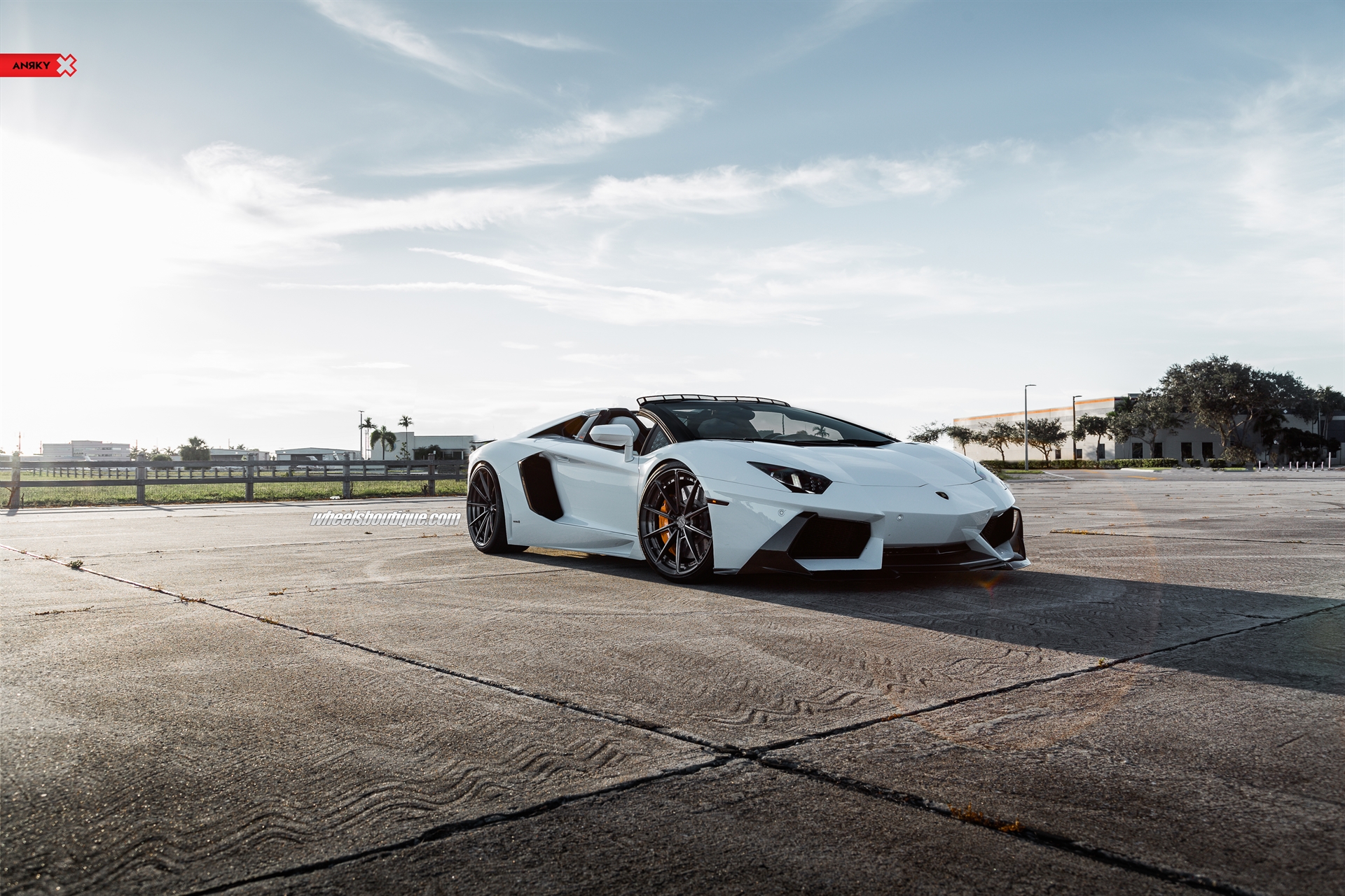 Lamborghini Aventador Roadster | | on ANRKY AN28 | Brushed Dark Clear