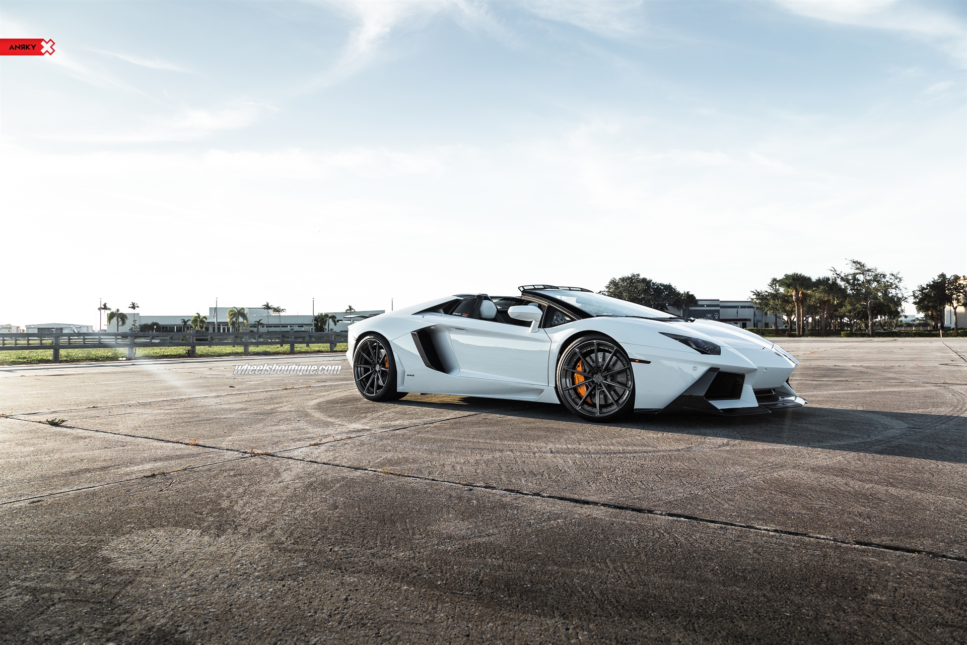 Lamborghini Aventador Roadster | | on ANRKY AN28 | Brushed Dark Clear