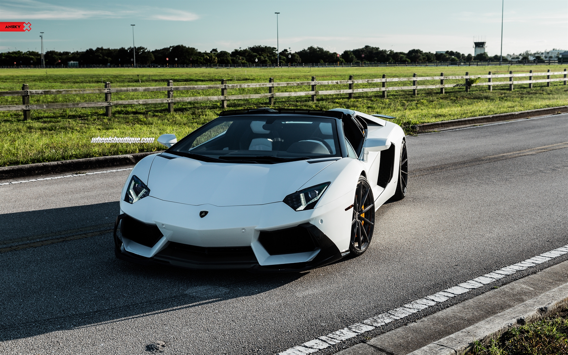 Lamborghini Aventador Roadster | | on ANRKY AN28 | Brushed Dark Clear