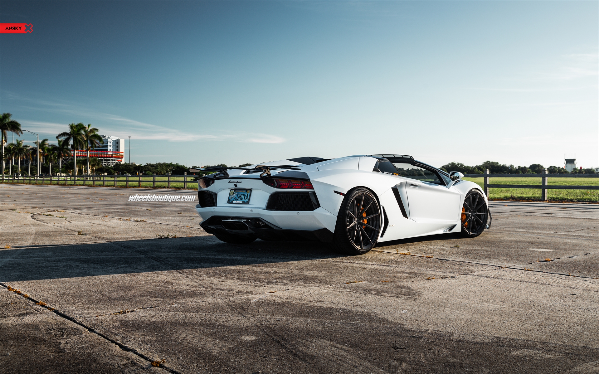 Lamborghini Aventador Roadster | | on ANRKY AN28 | Brushed Dark Clear