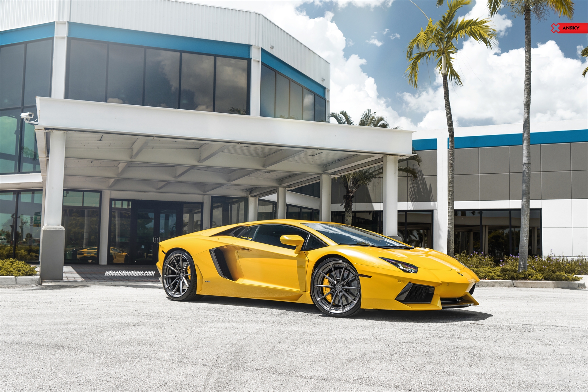 Lamborghini Aventador |  | on ANRKY AN28 | Brushed Dark Clear