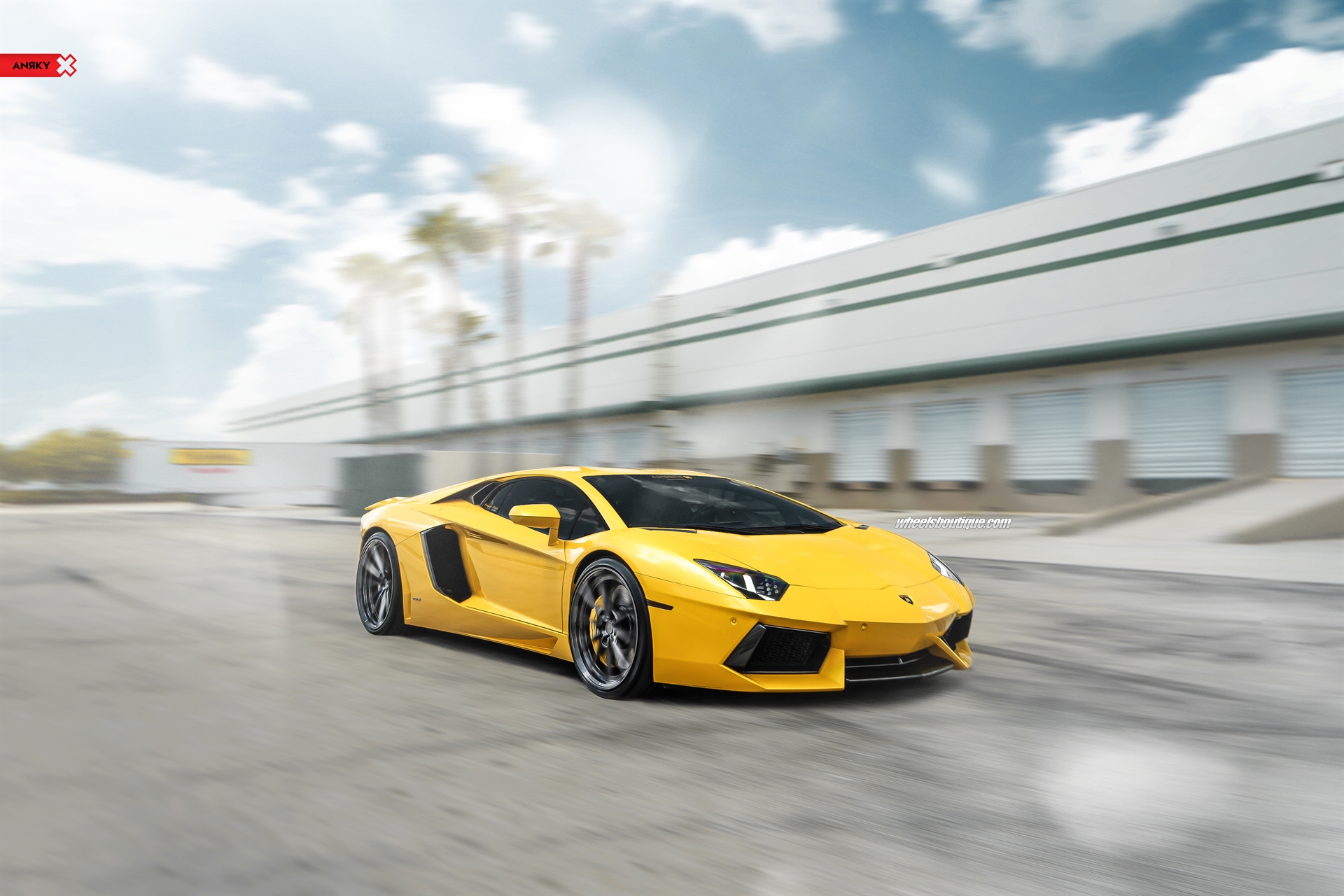 Lamborghini Aventador |  | on ANRKY AN28 | Brushed Dark Clear