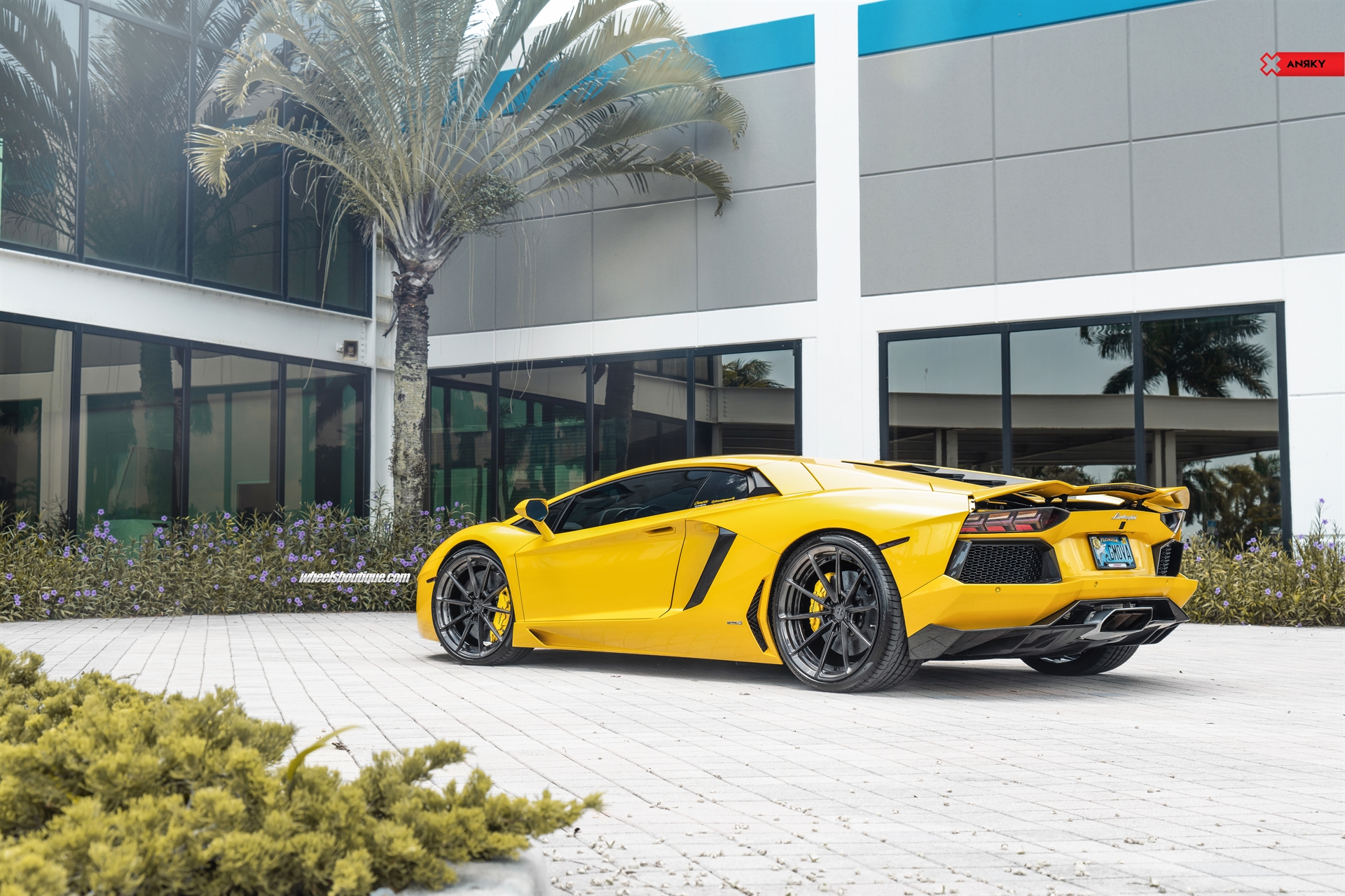 Lamborghini Aventador |  | on ANRKY AN28 | Brushed Dark Clear