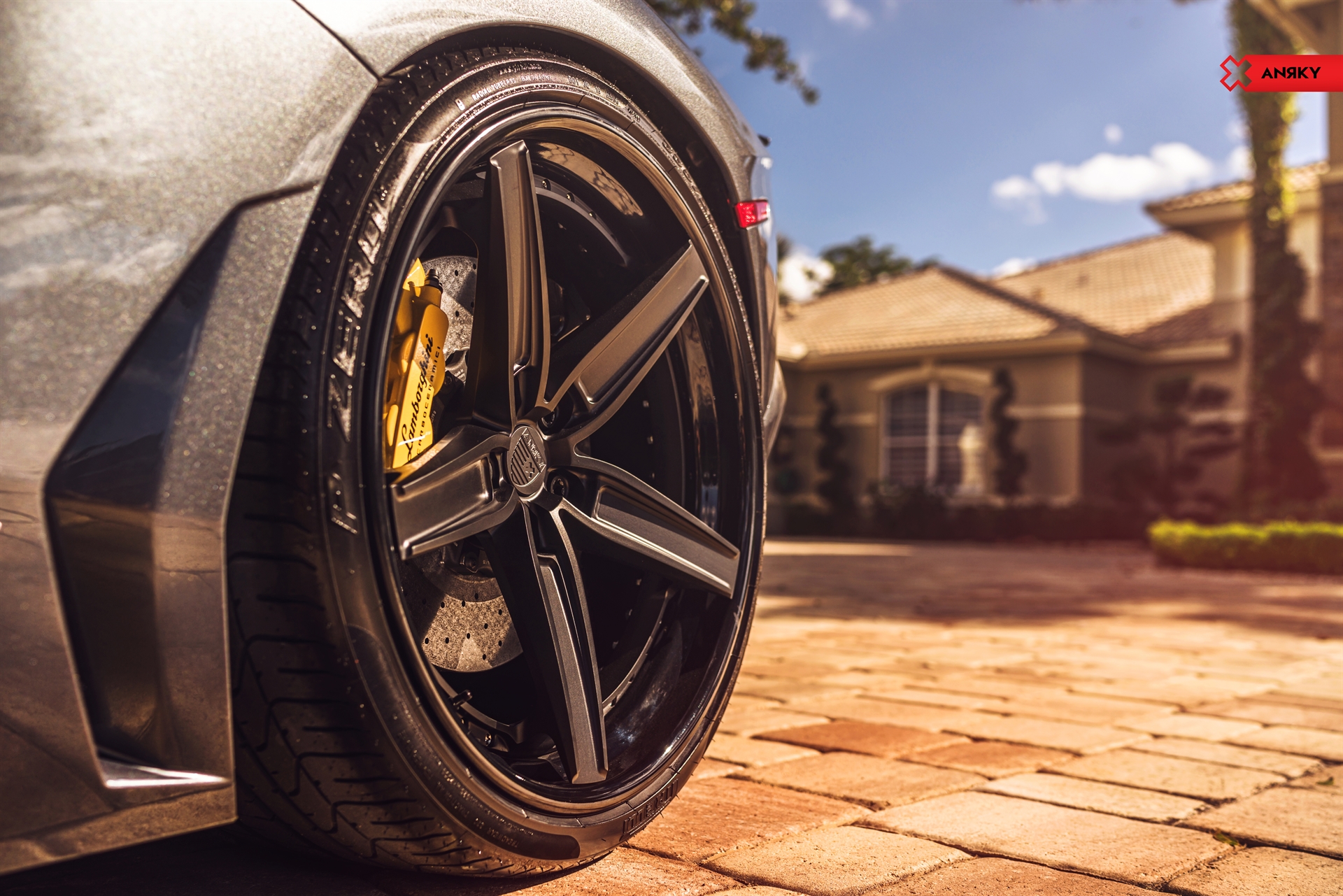 Lamborghini Aventador |  | on ANRKY AN35 | Satin Black