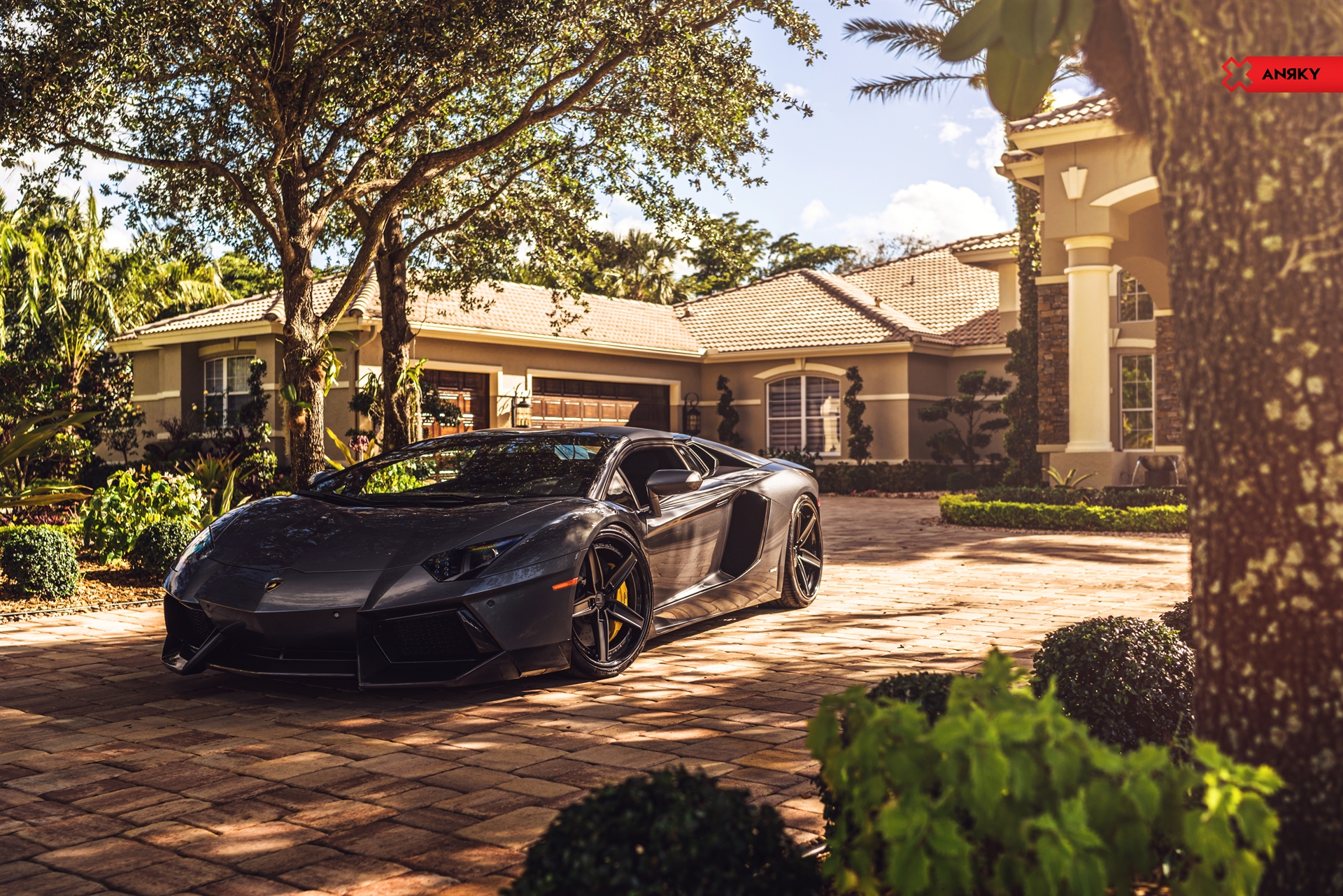 Lamborghini Aventador |  | on ANRKY AN35 | Satin Black