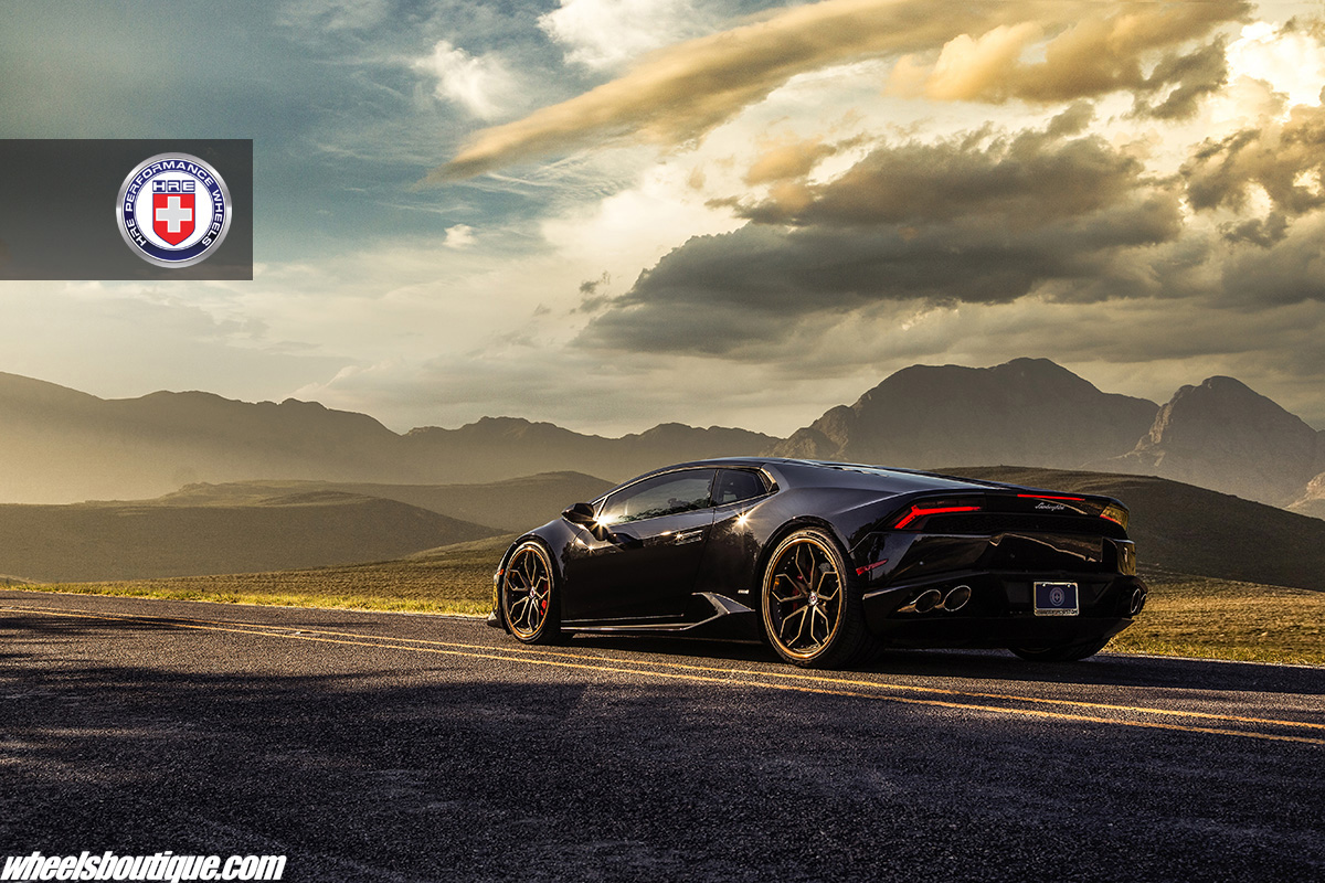 Lamborghini Huracan | | on HRE S201 | Two-Tone: Brushed Gold Clear Face + Gloss Black Window 