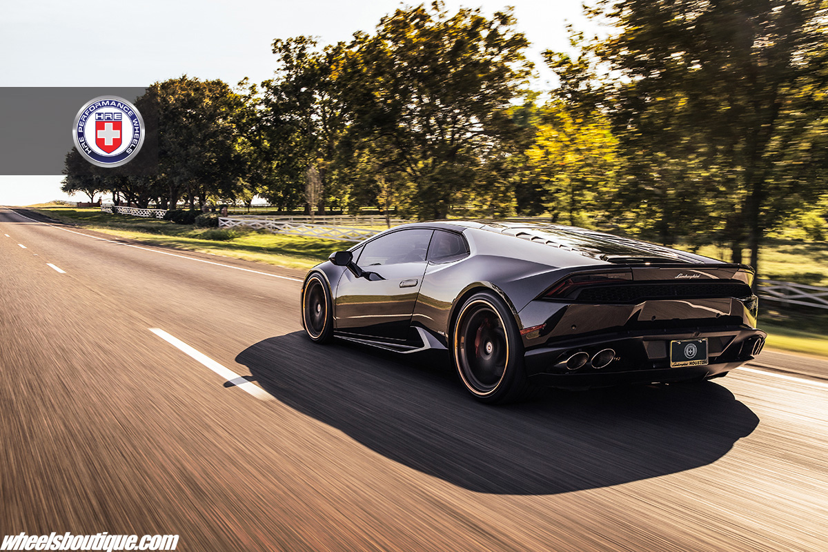 Lamborghini Huracan | | on HRE S201 | Two-Tone: Brushed Gold Clear Face + Gloss Black Window 