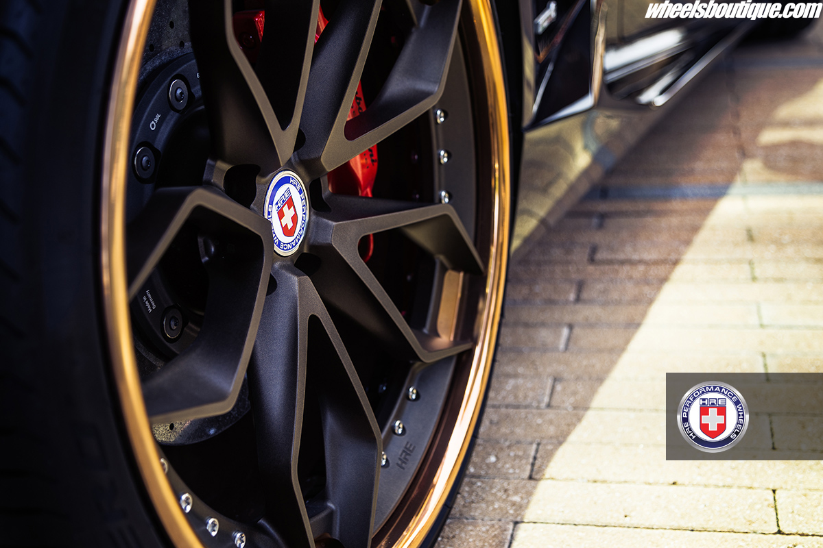 Lamborghini Huracan | | on HRE S201 | Two-Tone: Brushed Gold Clear Face + Gloss Black Window 
