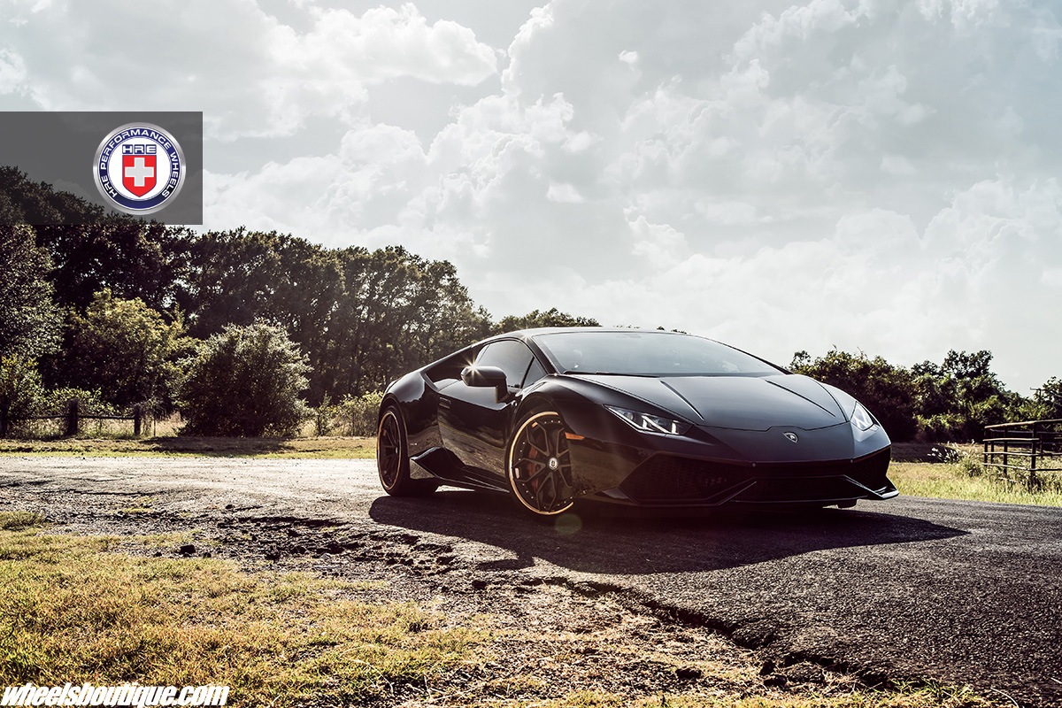 Lamborghini Huracan | | on HRE S201 | Two-Tone: Brushed Gold Clear Face + Gloss Black Window 