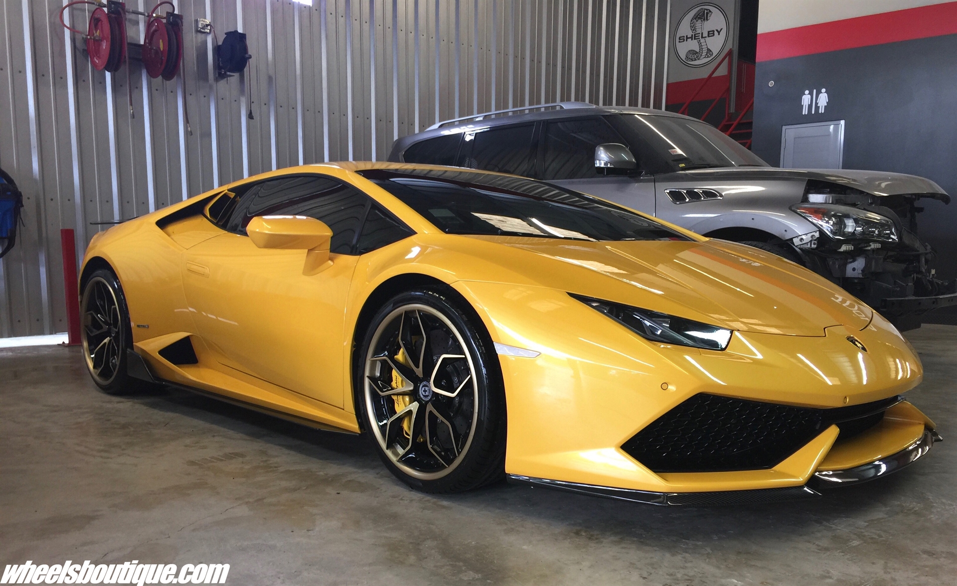 Lamborghini Huracan | | on HRE S201 | Two-Tone: Brushed Gold Clear Face + Gloss Black Window 