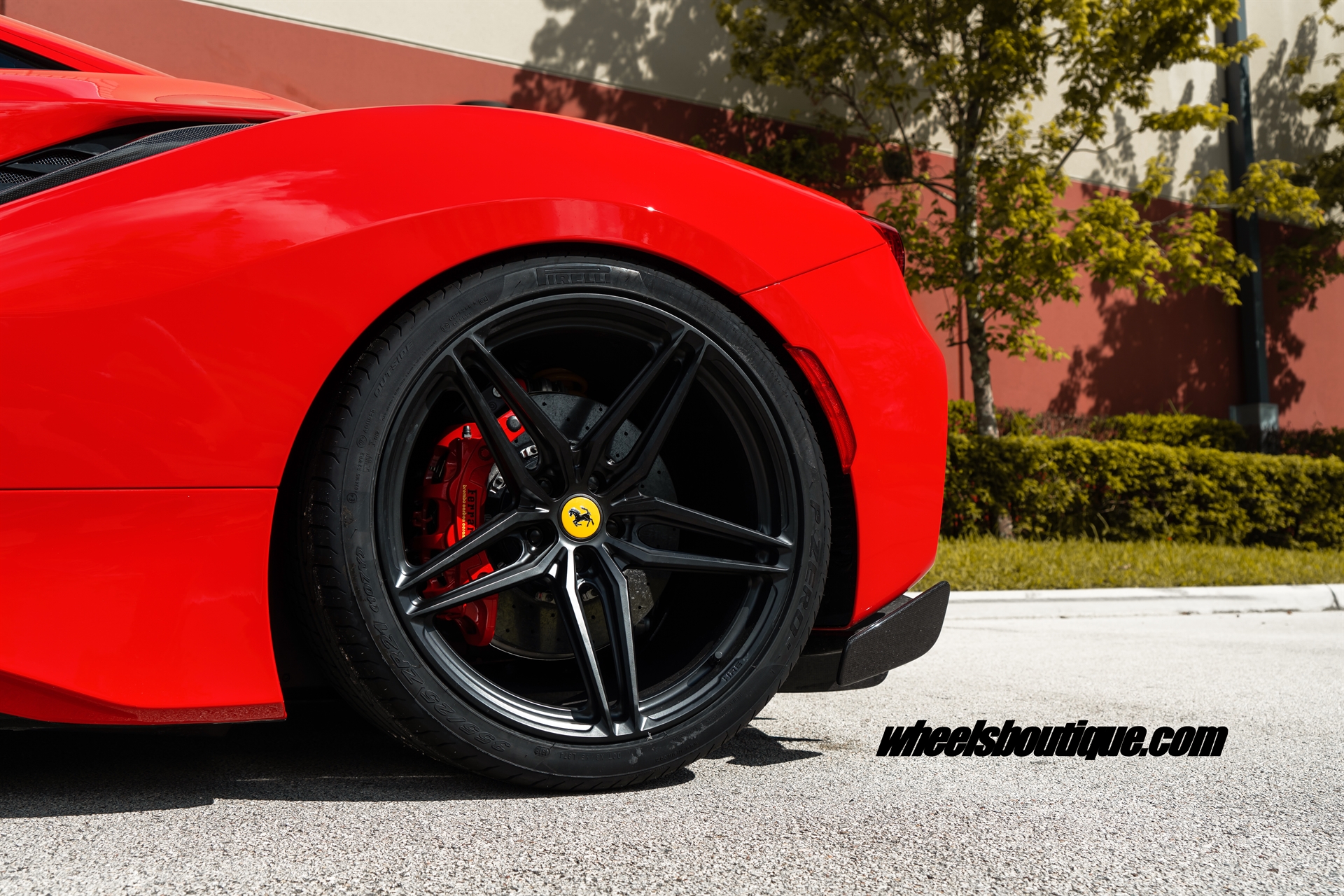 Ferrari 488 Pista | Rosso Corsa | on HRE P107SC | Satin Black
