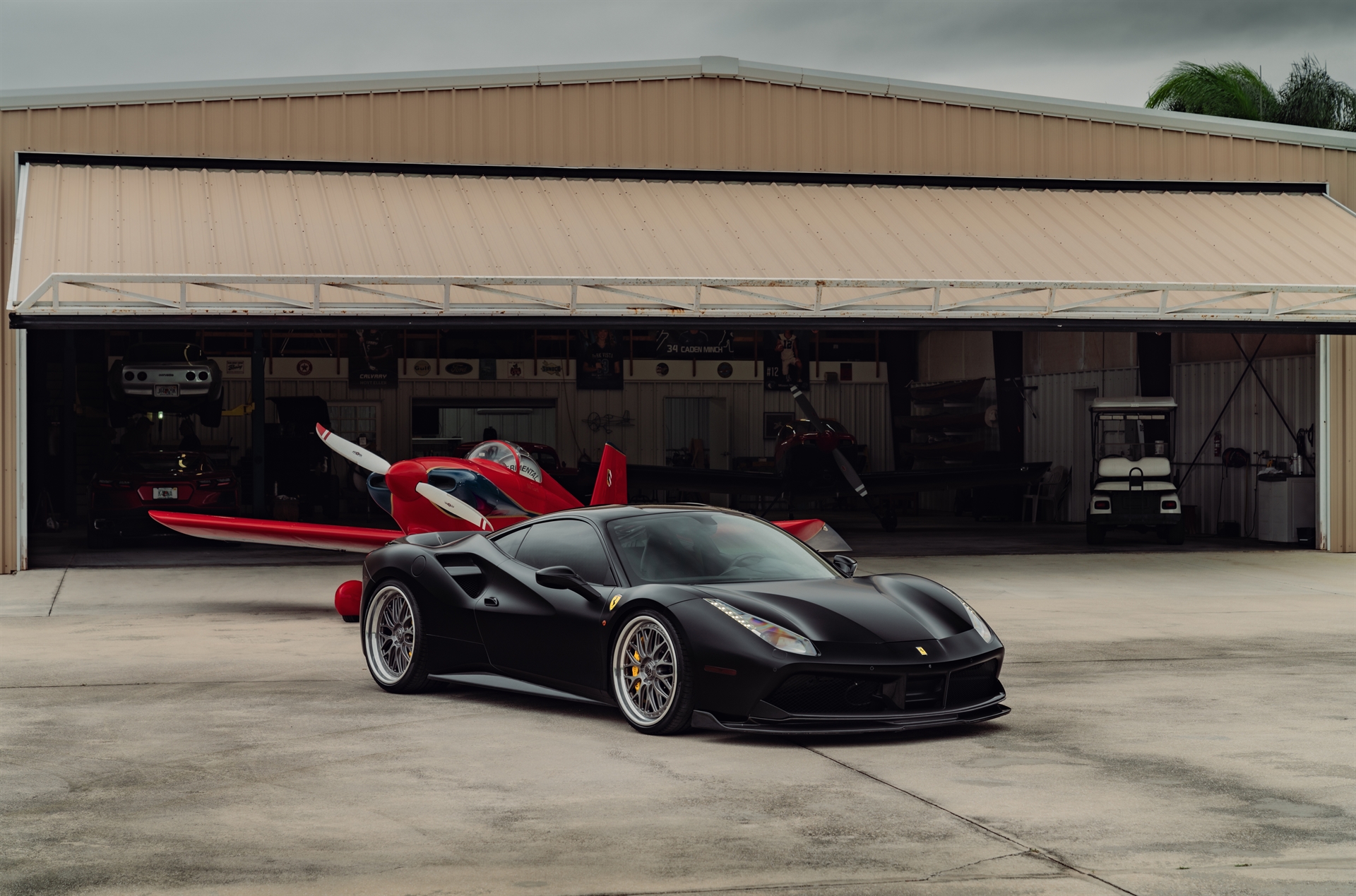 Ferrari 488 GTB | Nero Opaco | on 1886 S001 Wheels | Double Dark Tint