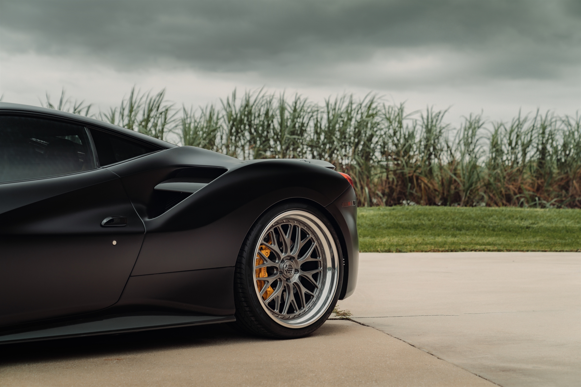 Ferrari 488 GTB | Nero Opaco | on 1886 S001 Wheels | Double Dark Tint