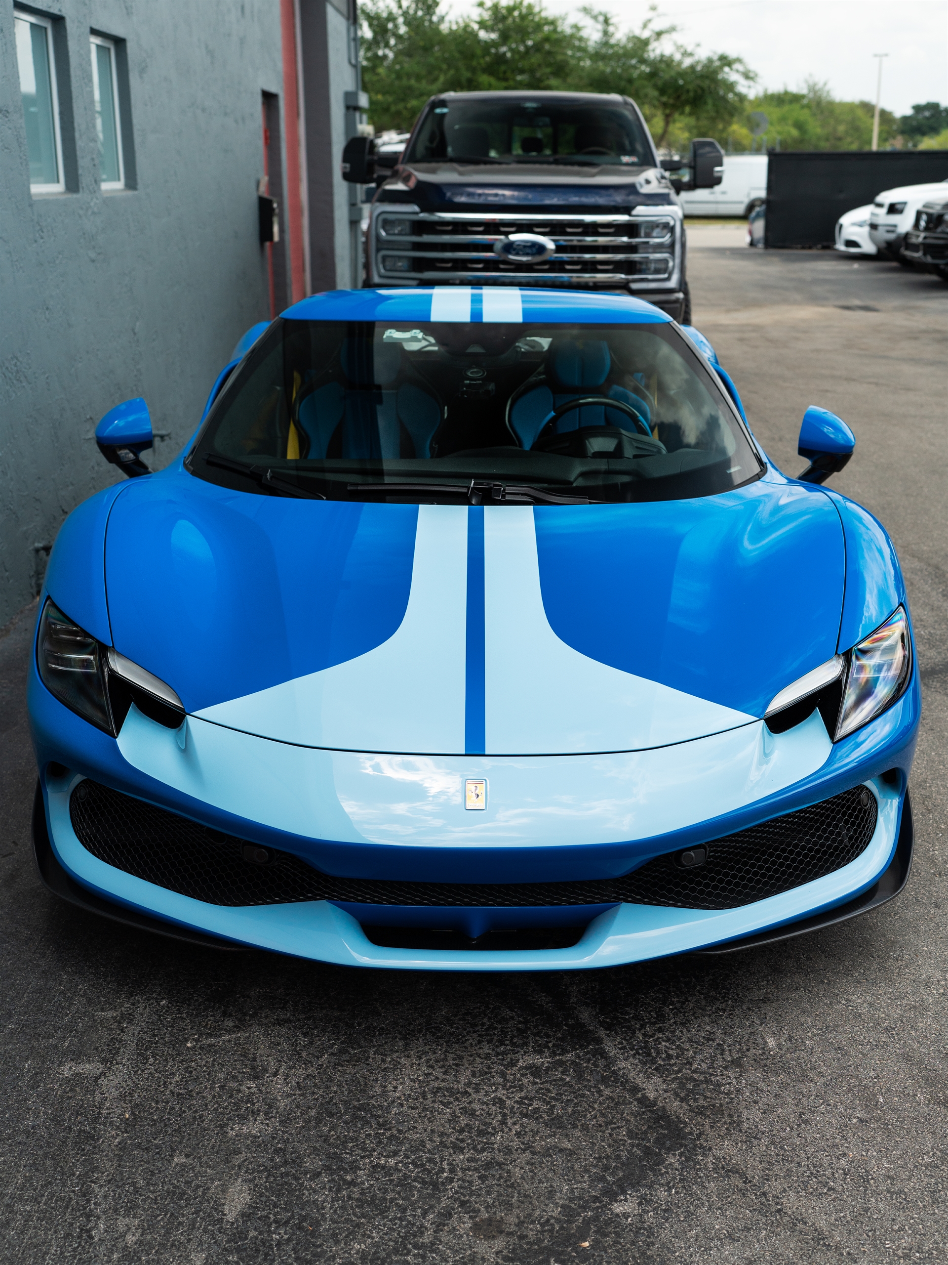 Ferrari 296 GTB | Azzurro Dino | HRE S104SC | Brushed Clear