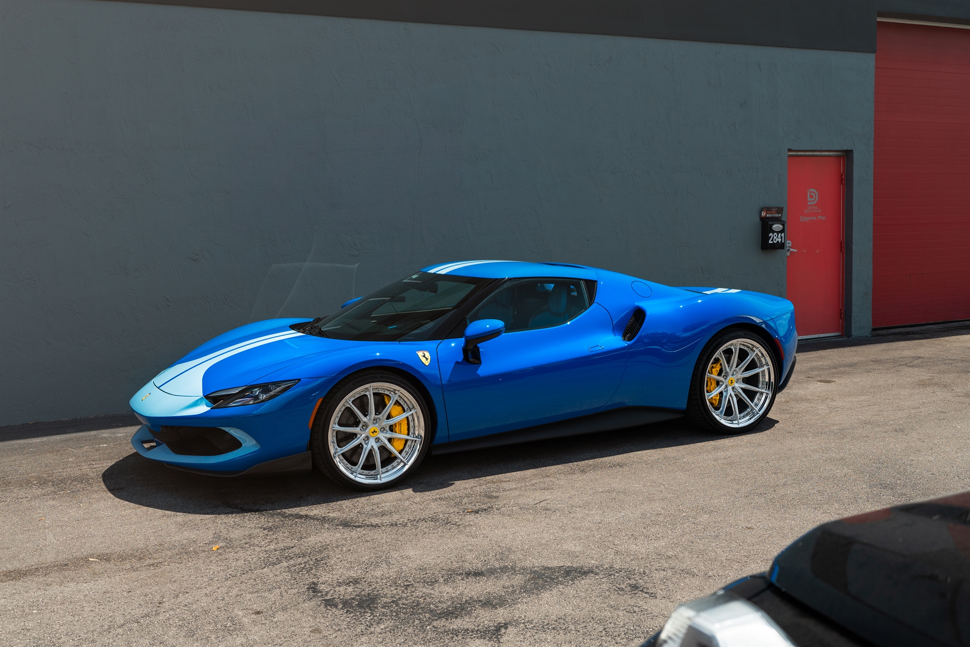 Ferrari 296 GTB | Azzurro Dino | HRE S104SC | Brushed Clear