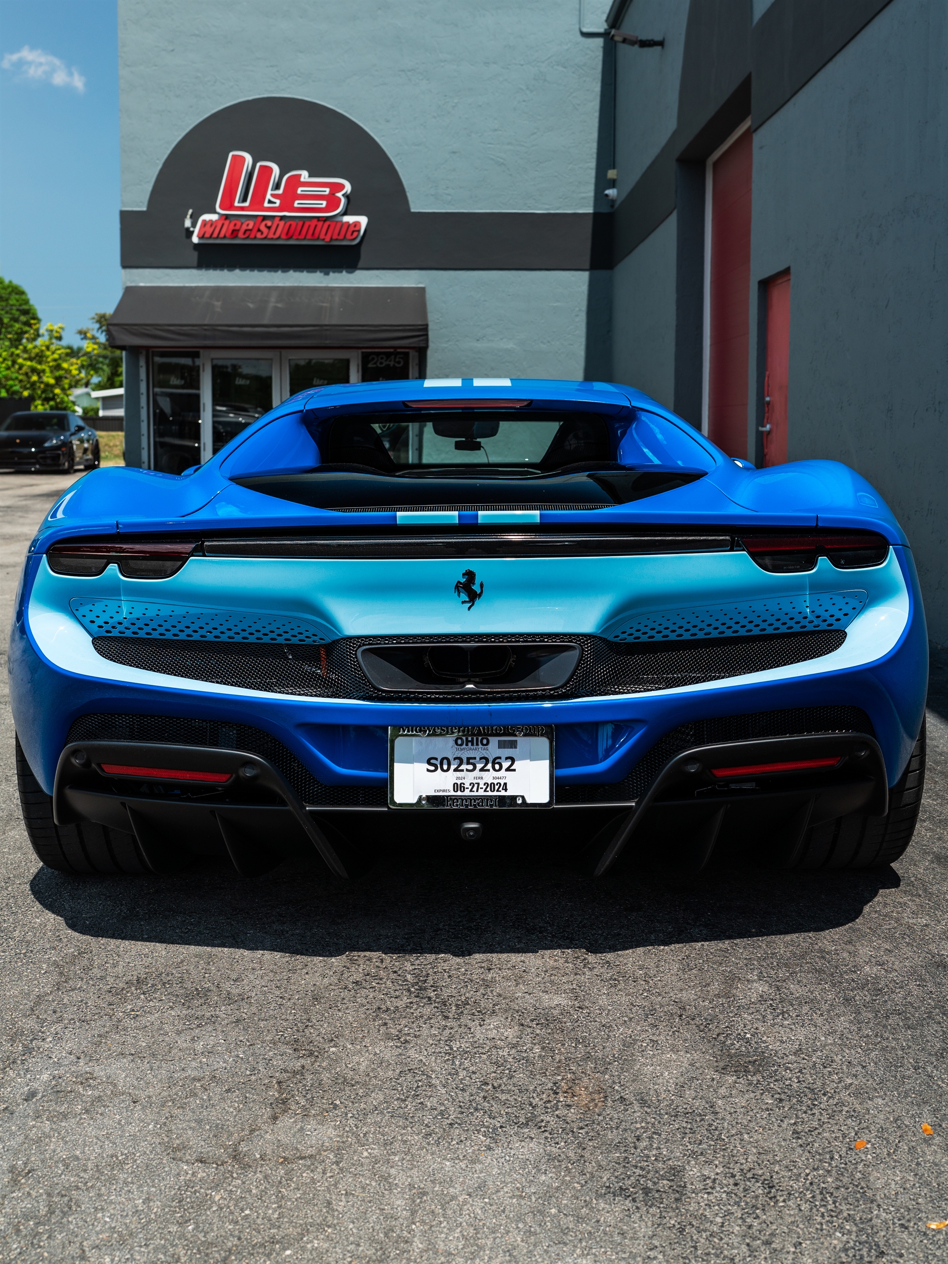 Ferrari 296 GTB | Azzurro Dino | HRE S104SC | Brushed Clear