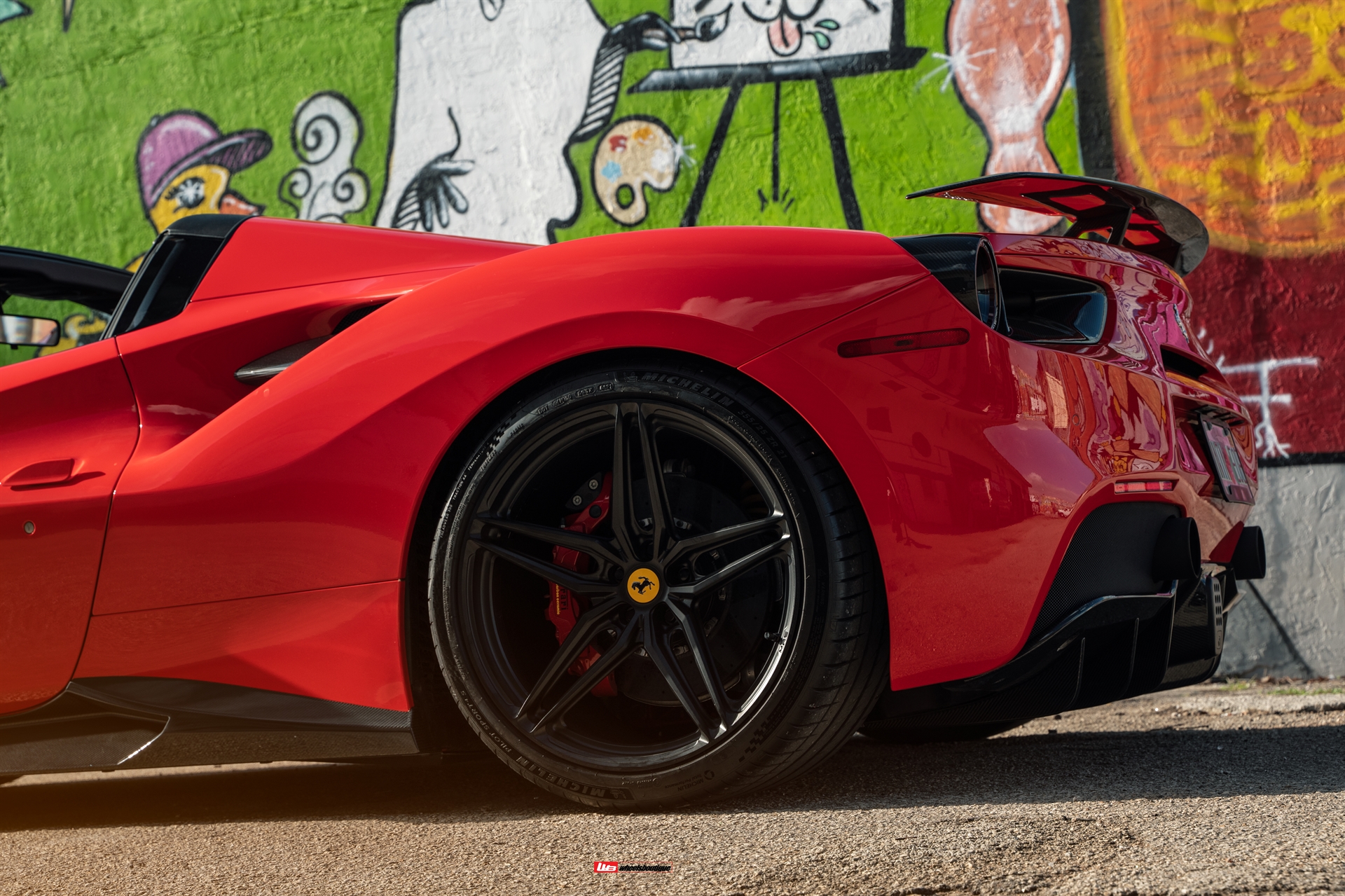 Ferrari 488 Spider | Rosso Corza | on HRE P107SC | Satin Black