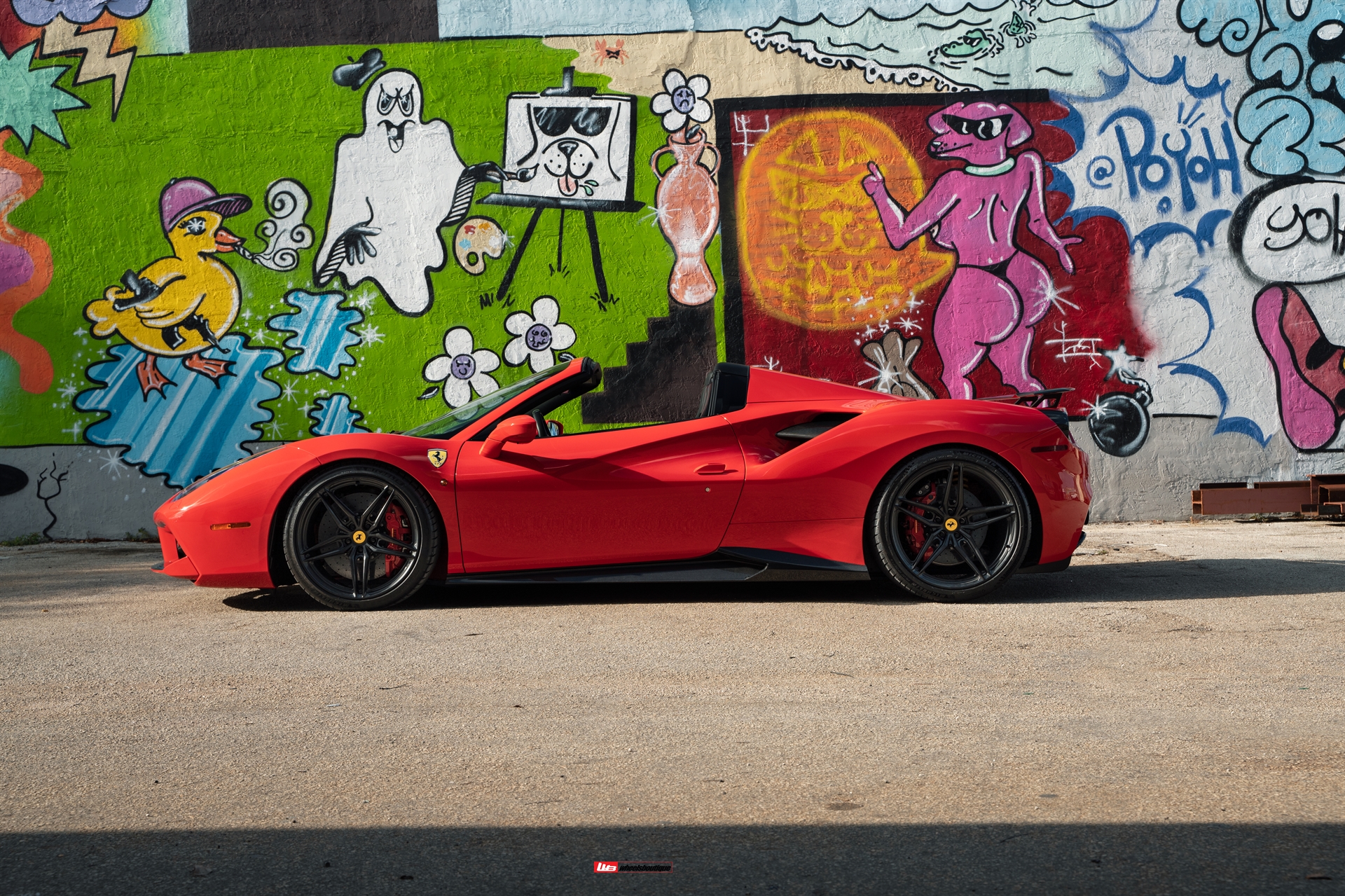 Ferrari 488 Spider | Rosso Corza | on HRE P107SC | Satin Black