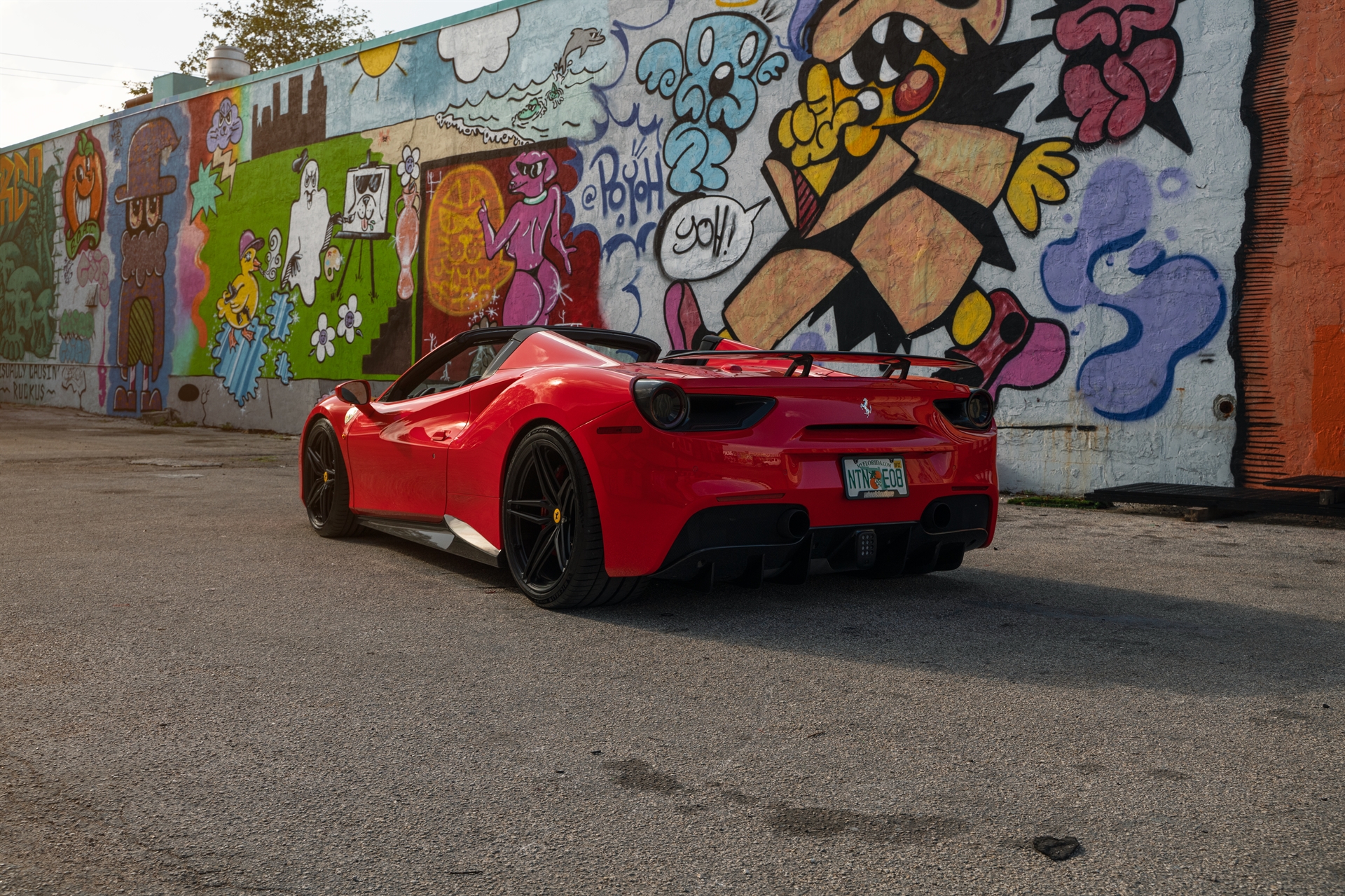 Ferrari 488 Spider | Rosso Corza | on HRE P107SC | Satin Black
