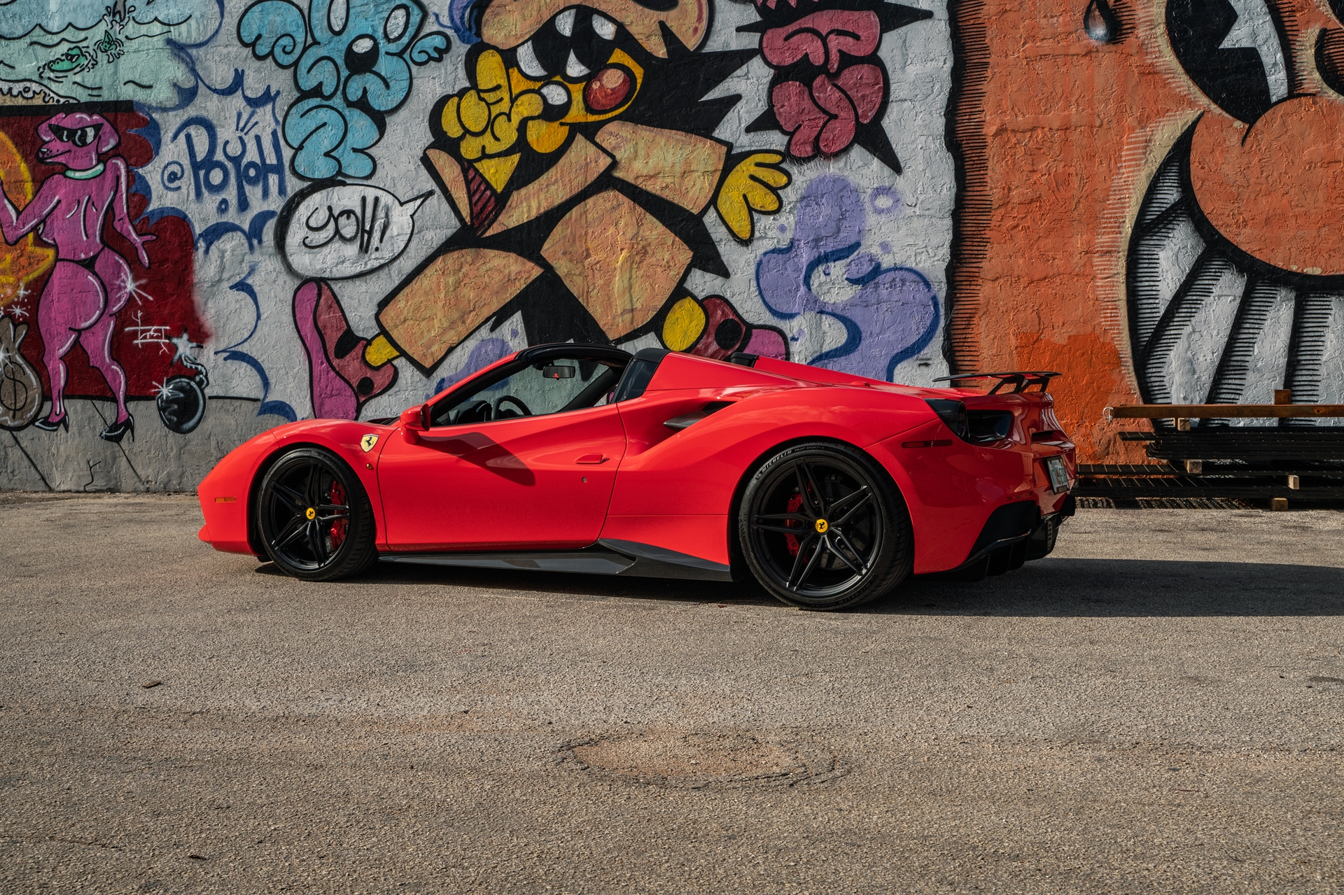 Ferrari 488 Spider | Rosso Corza | on HRE P107SC | Satin Black