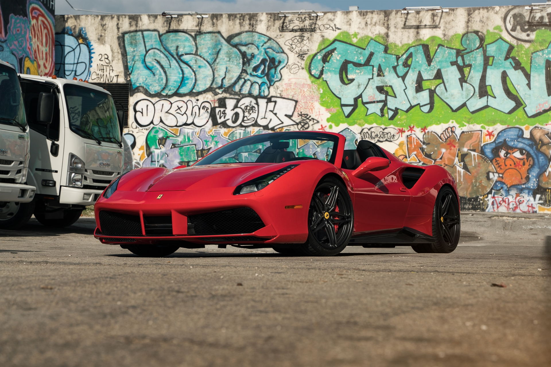 Ferrari 488 Spider | Rosso Corza | on HRE P107SC | Satin Black