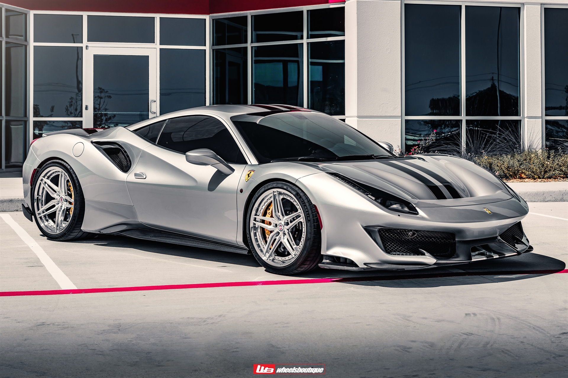 Ferrari 488 Pista | Argento Nürburgring | on HRE S107SC | Brushed Clear