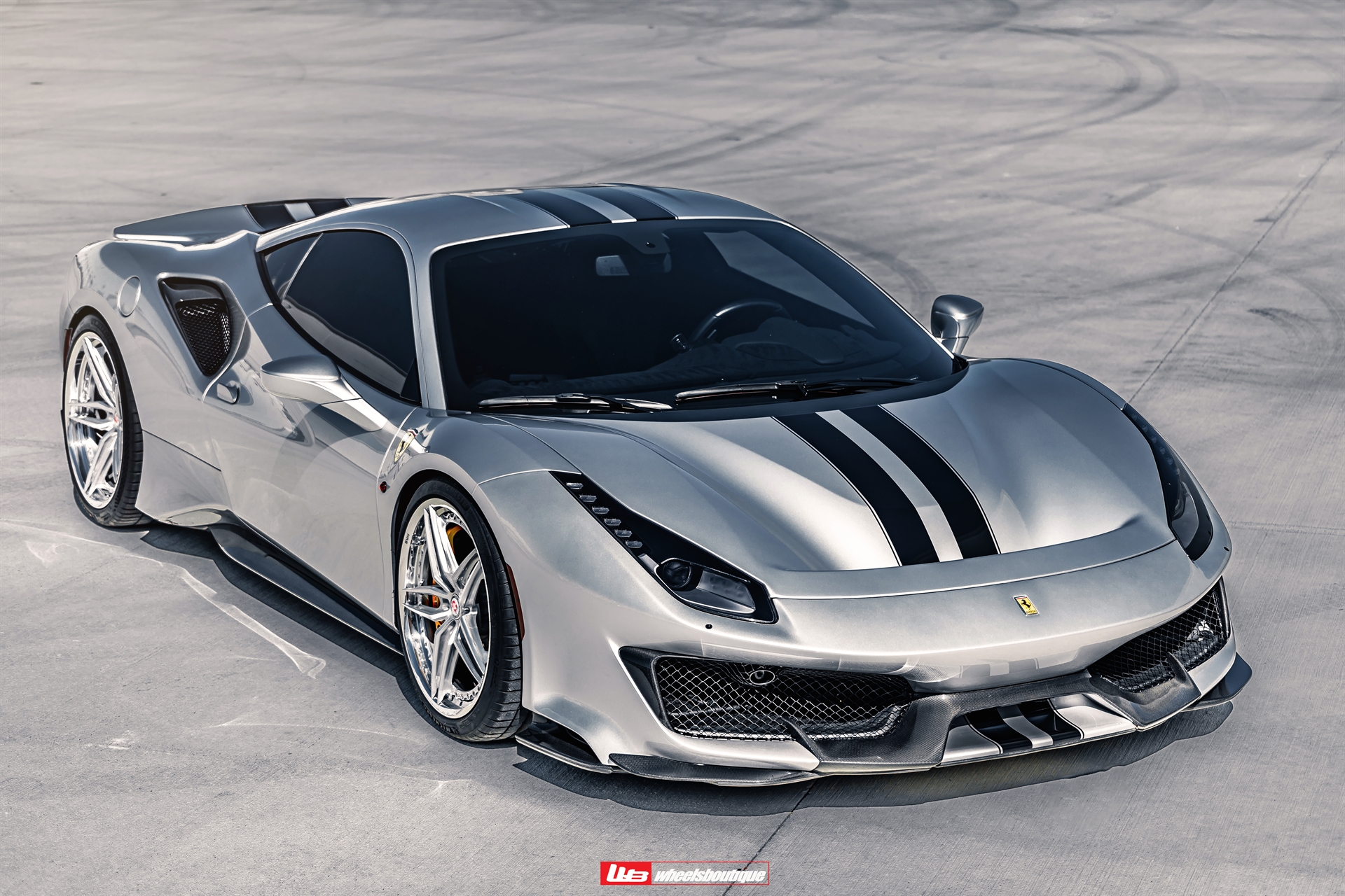 Ferrari 488 Pista | Argento Nürburgring | on HRE S107SC | Brushed Clear