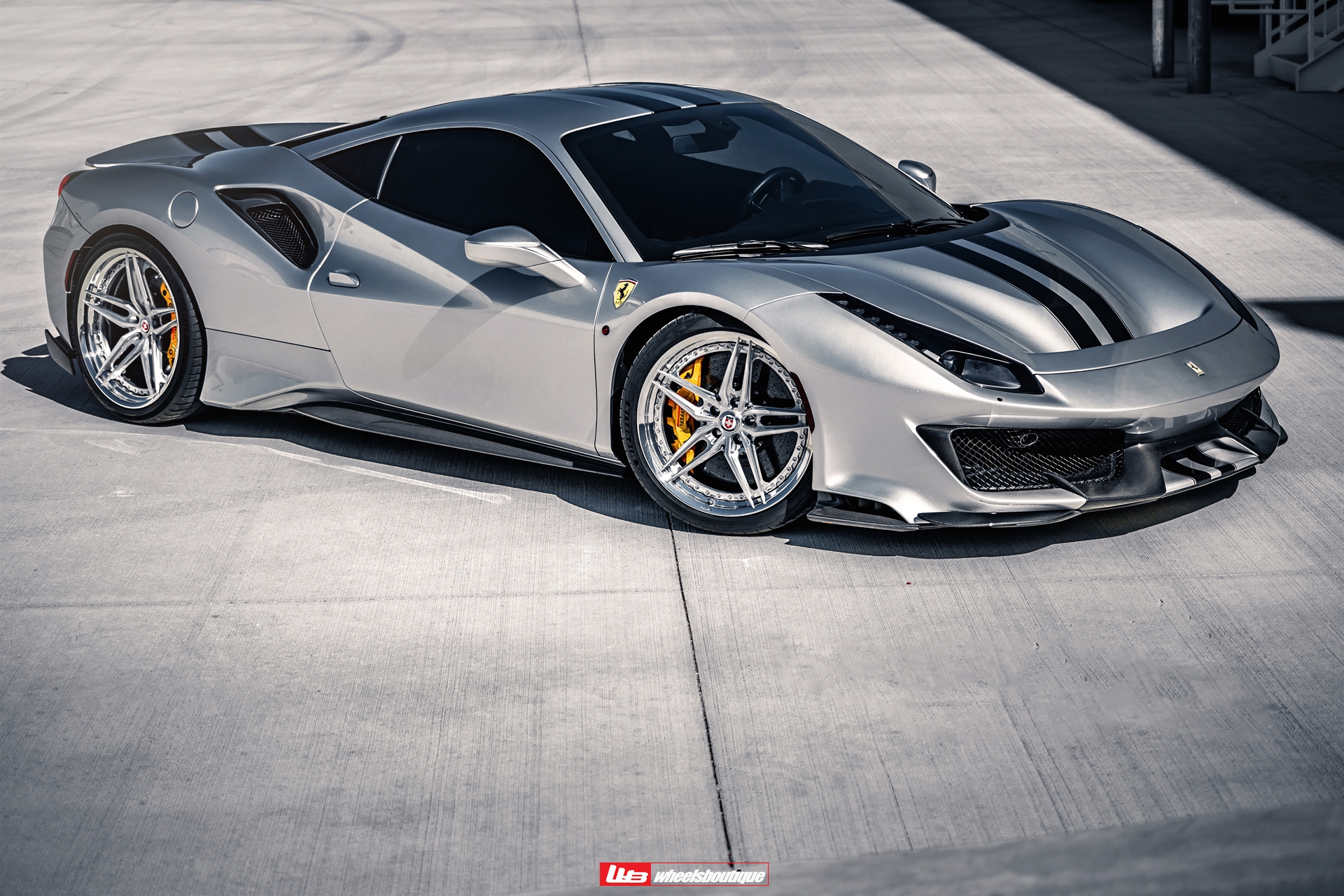 Ferrari 488 Pista | Argento Nürburgring | on HRE S107SC | Brushed Clear