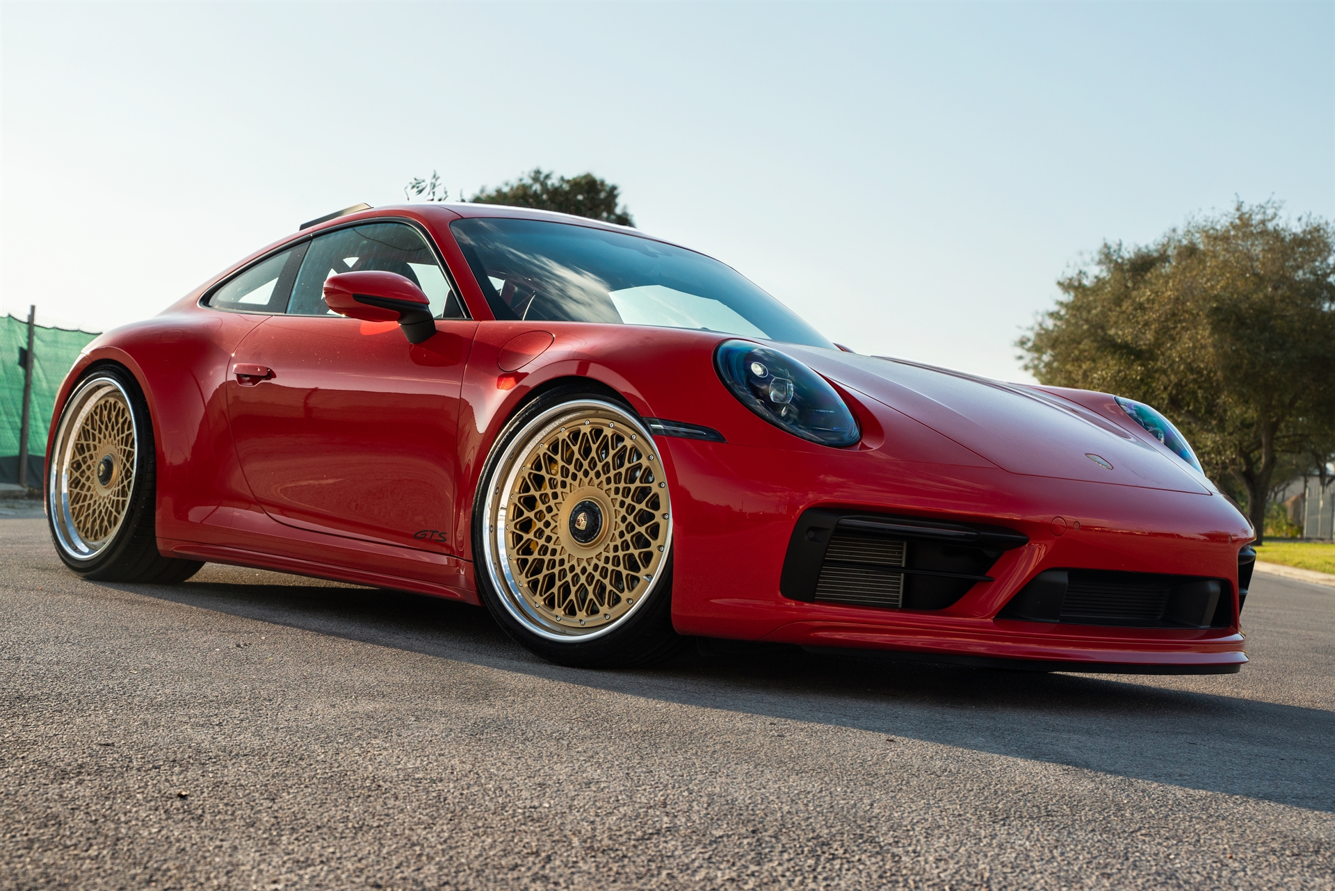 Porsche 992 Carrera GTS | Guards Red | 1886 S009 Wheels | Satin Gold