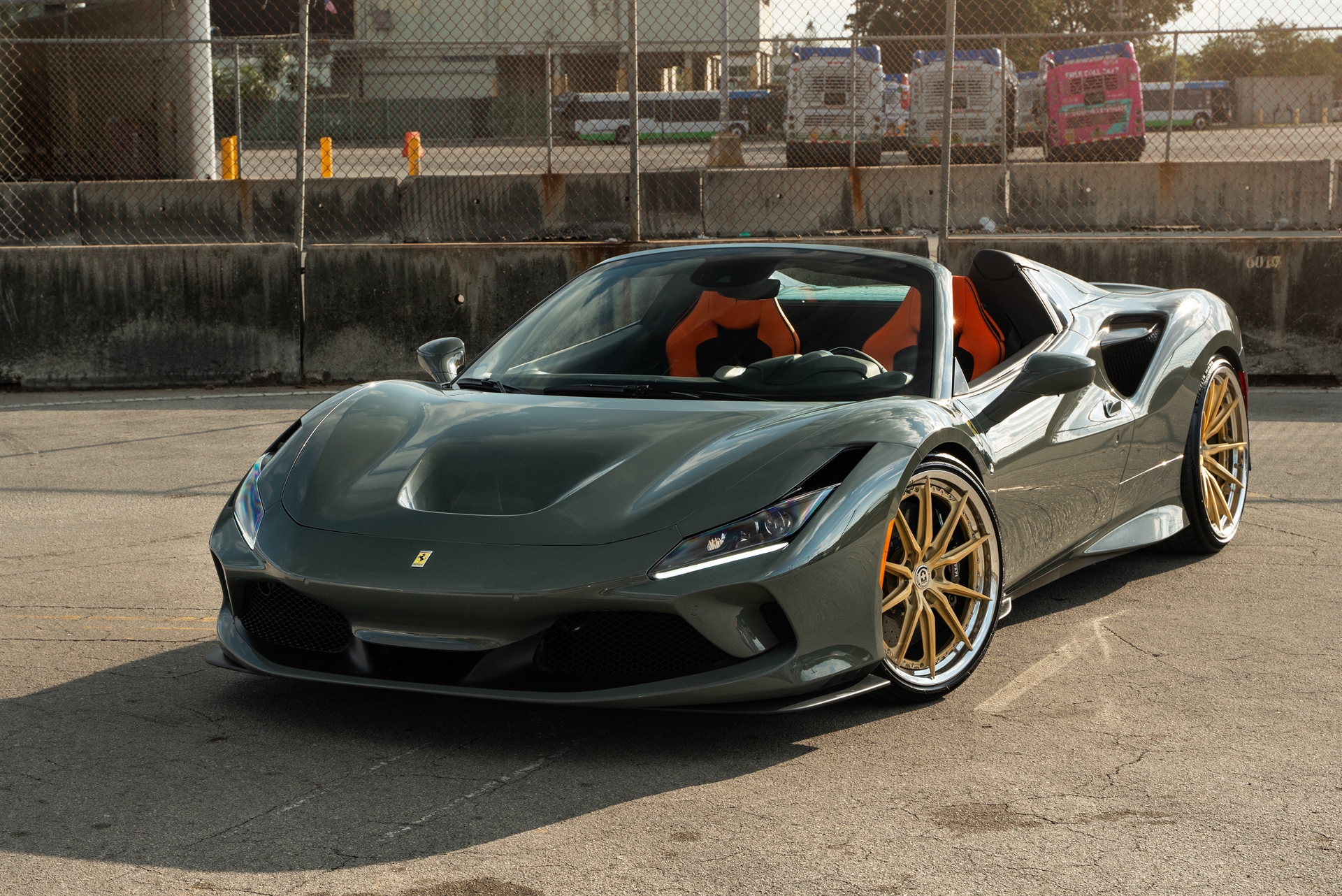 Ferrari F8 Spider | Grigio Medio | HRE S104SC Wheels | Frozen Champagne