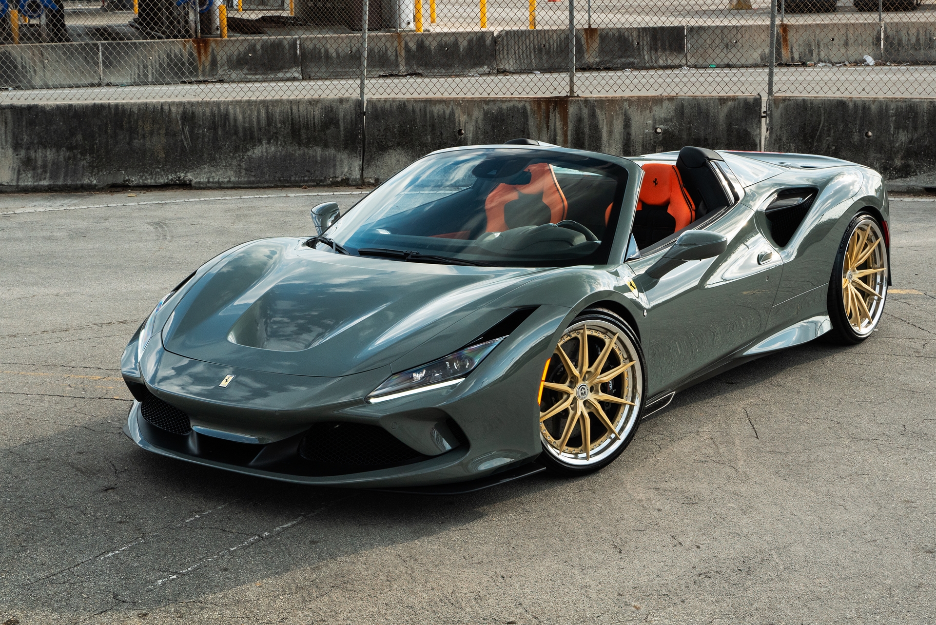 Ferrari F8 Spider | Grigio Medio | HRE S104SC Wheels | Frozen Champagne