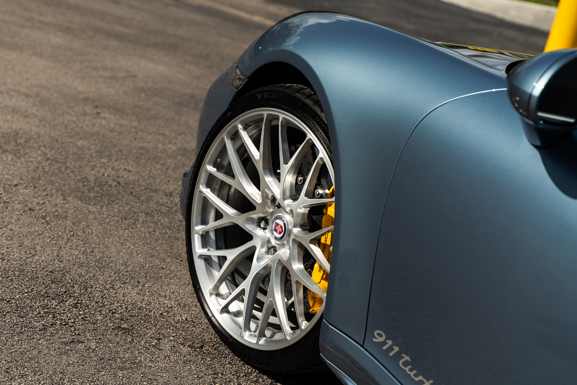 Porsche 991 Turbo S | Ice Blue Metallic | on HRE 520M | Brushed Clear