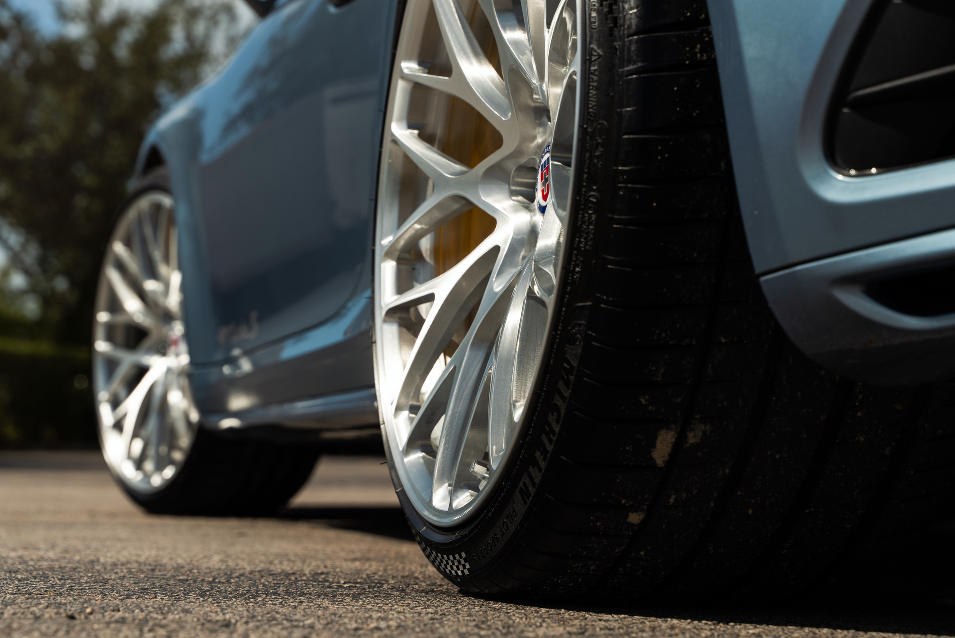 Porsche 991 Turbo S | Ice Blue Metallic | on HRE 520M | Brushed Clear
