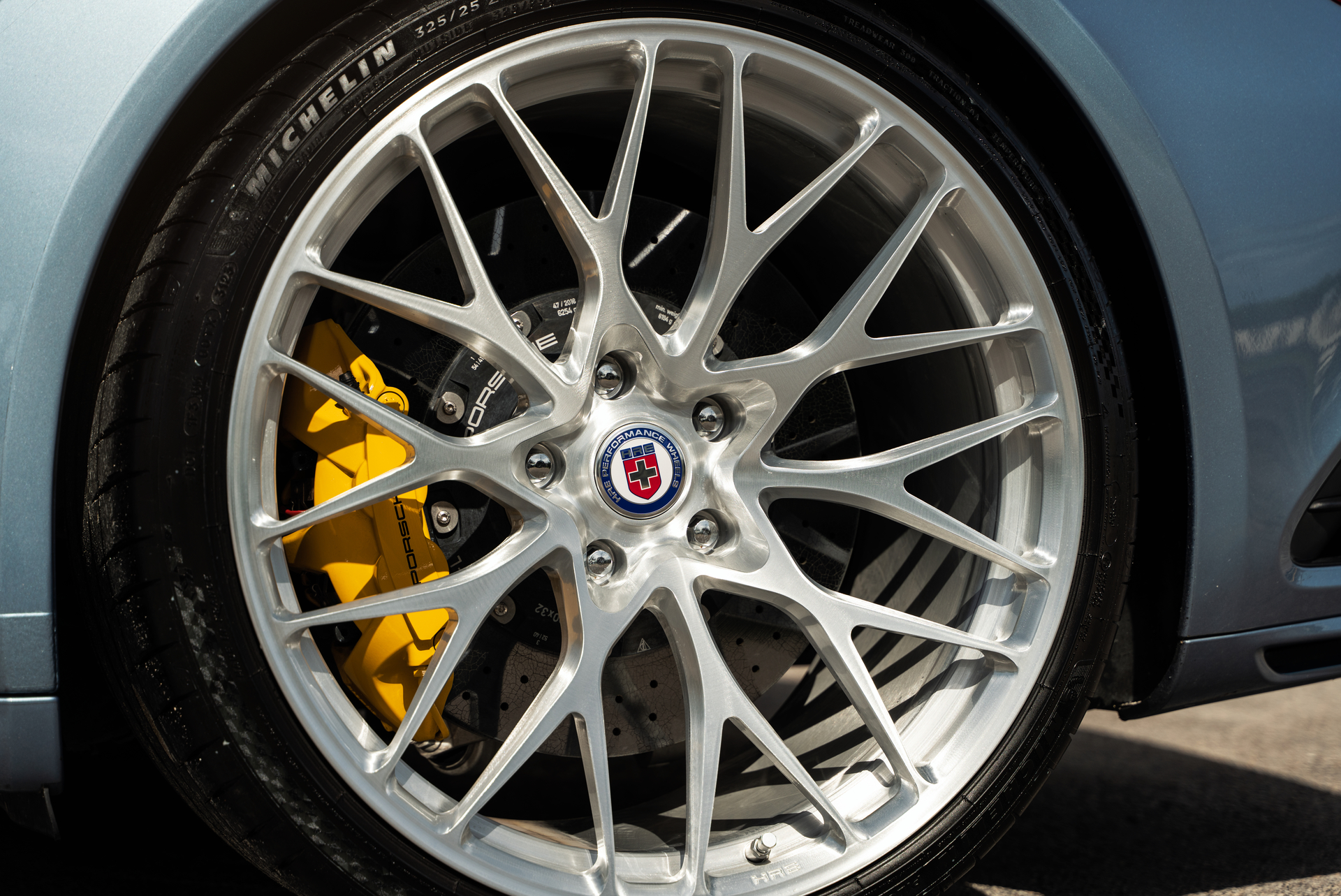 Porsche 991 Turbo S | Ice Blue Metallic | on HRE 520M | Brushed Clear