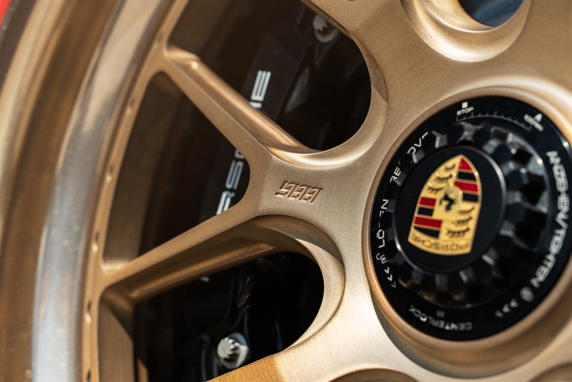 Porsche 992 GTS | Carmine Red | on 1886 Wheels S010| Brushed Champagne