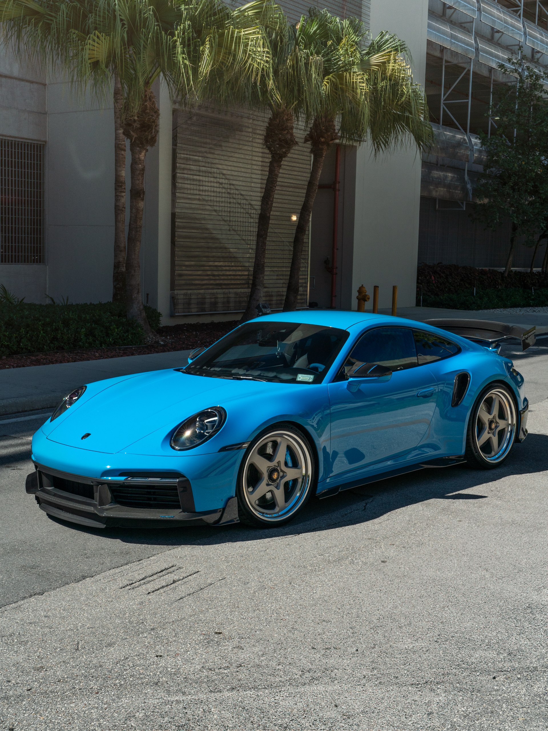 MANSORY 992 Turbo | Riviera Blue | on HRE 527 FMR | Satin White Gold