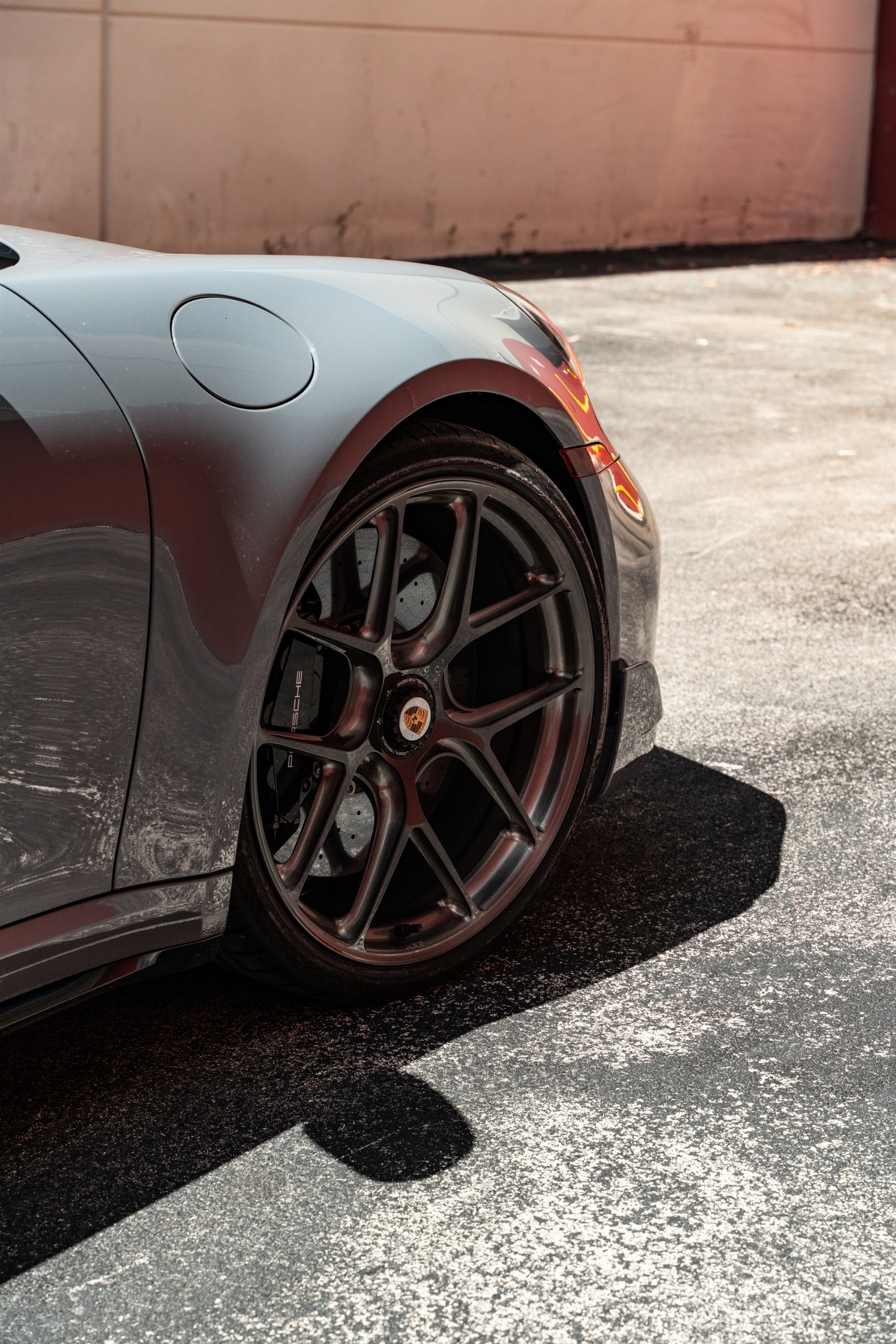 Porsche 992 Turbo S | Slate Grey | on R101 LW | Brushed Dark Clear