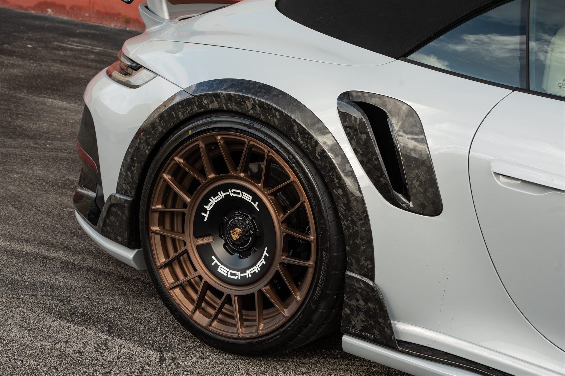 TECHART 992 Turbo S | GT-Street R America 1 of 10 | on ANRKY AN20 + AN20 Aerosport TECHART Wheels | Carrera White/ Satin Brushed Bronze